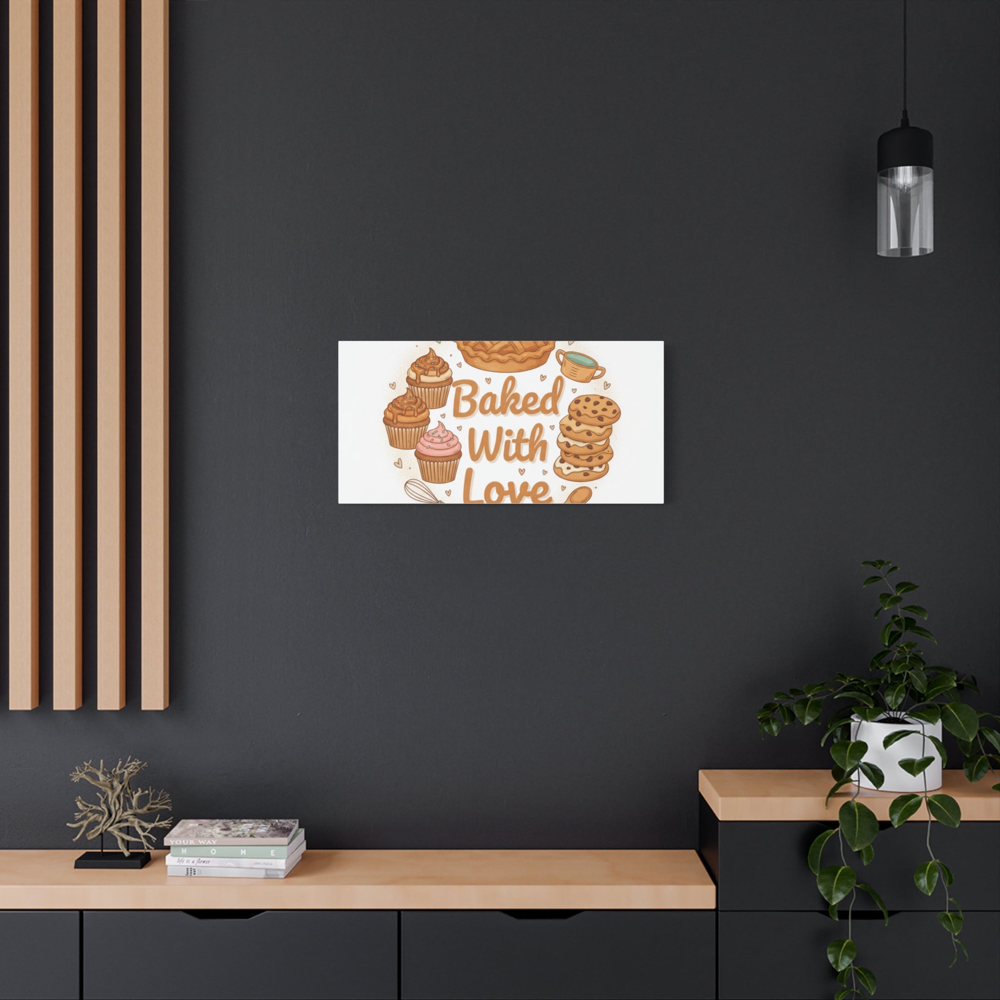 Baked With Love Canvas | Cozy Baking Aesthetic, Flour Power Decor