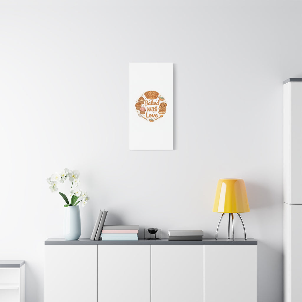 Baked With Love Canvas | Cozy Baking Aesthetic, Flour Power Decor