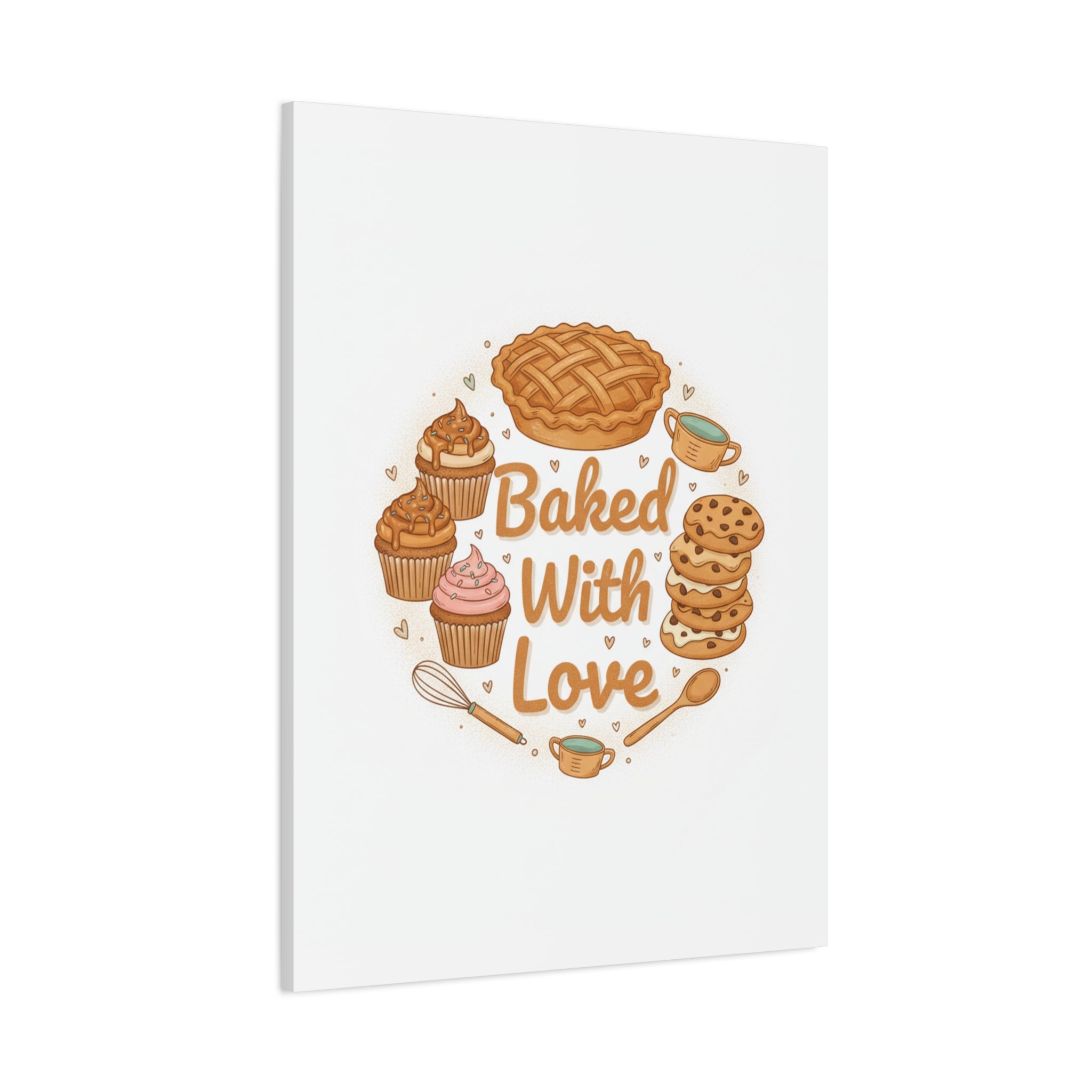 Baked With Love Canvas | Cozy Baking Aesthetic, Flour Power Decor