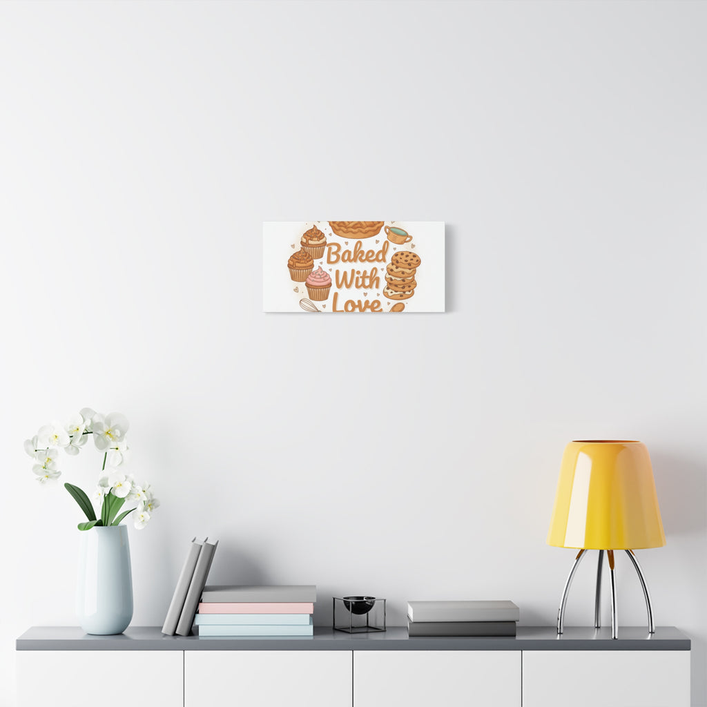 Baked With Love Canvas | Cozy Baking Aesthetic, Flour Power Decor
