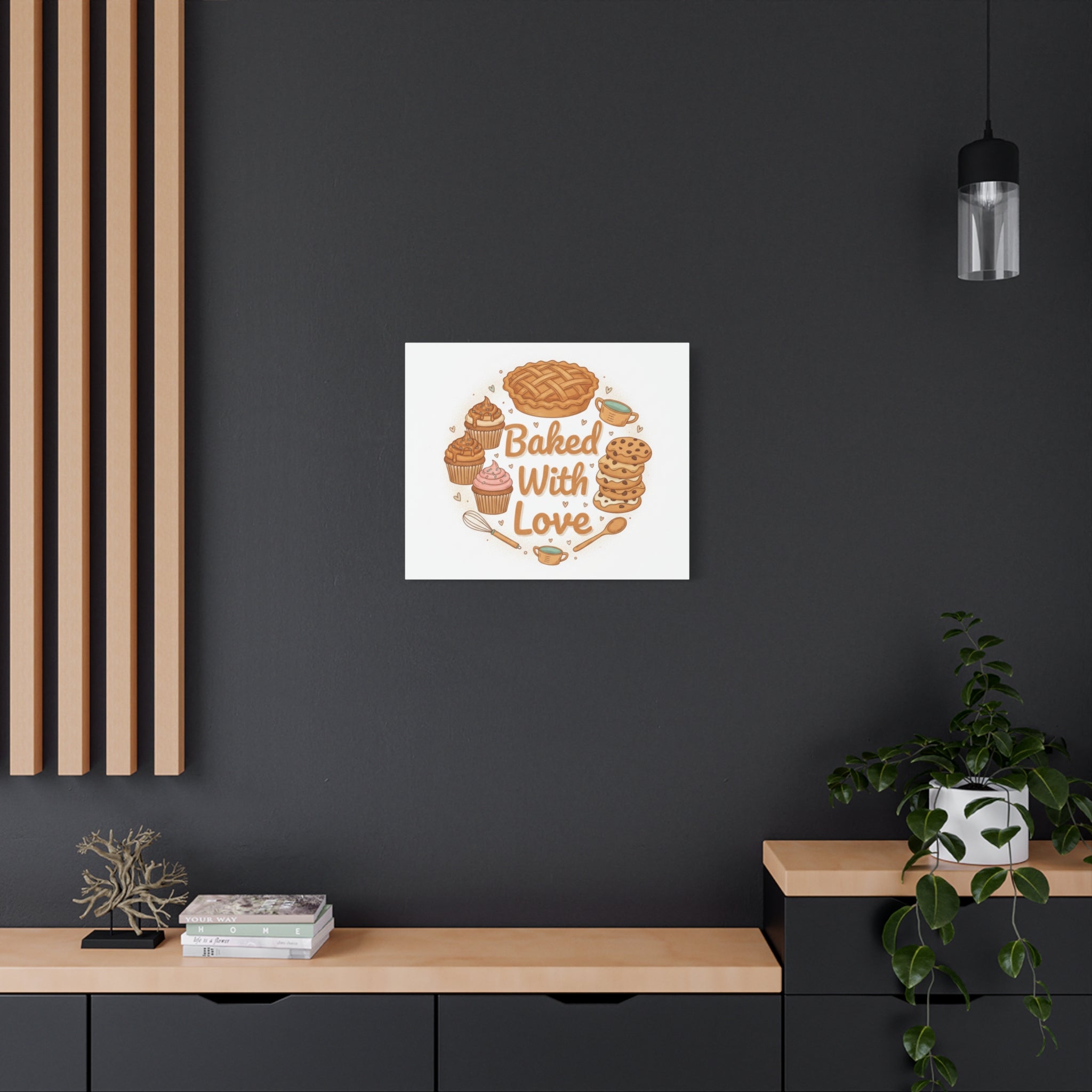 Baked With Love Canvas | Cozy Baking Aesthetic, Flour Power Decor