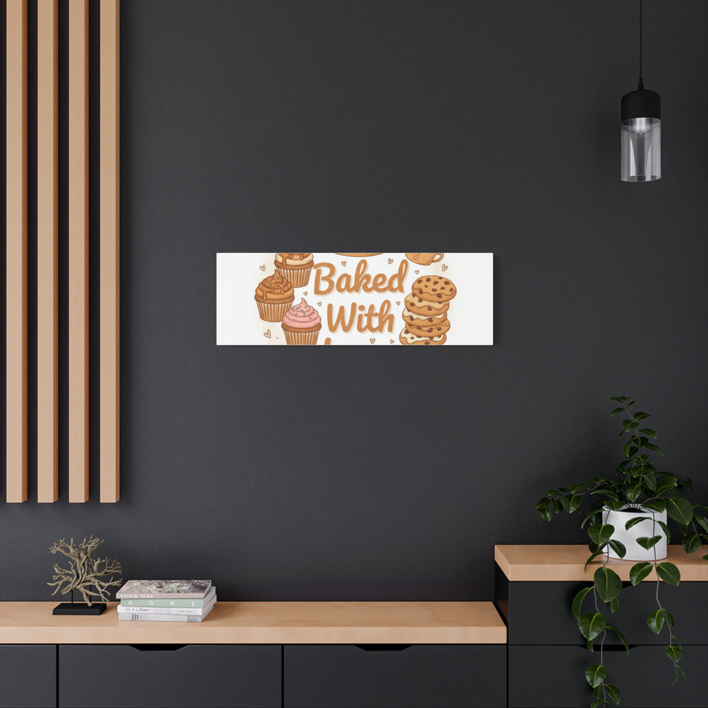 Baked With Love Canvas | Cozy Baking Aesthetic, Flour Power Decor