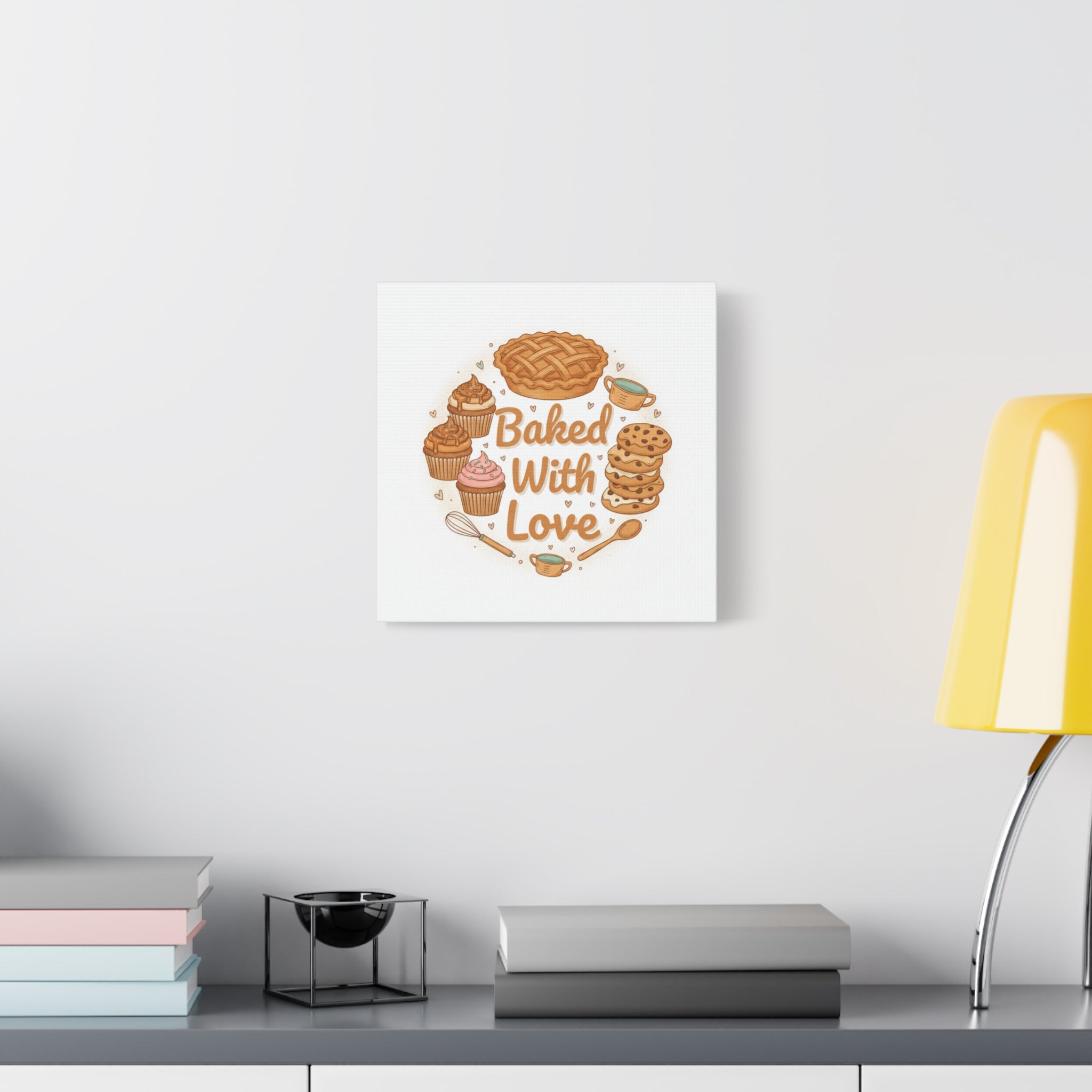 Baked With Love Canvas | Cozy Baking Aesthetic, Flour Power Decor