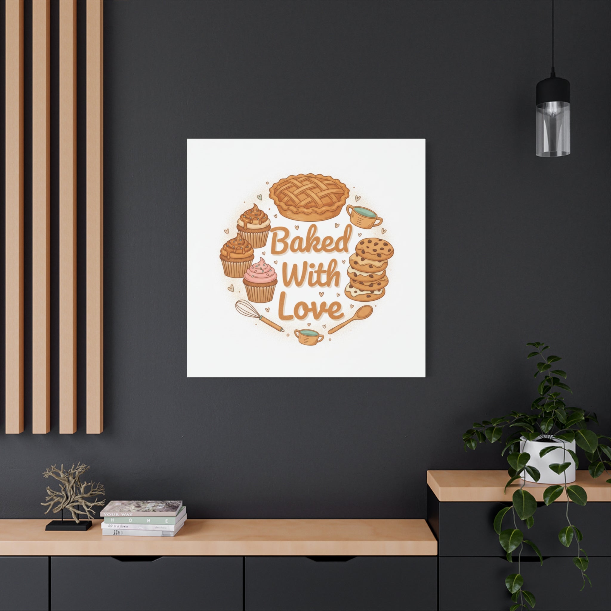 Baked With Love Canvas | Cozy Baking Aesthetic, Flour Power Decor