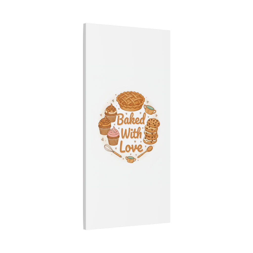 Baked With Love Canvas | Cozy Baking Aesthetic, Flour Power Decor