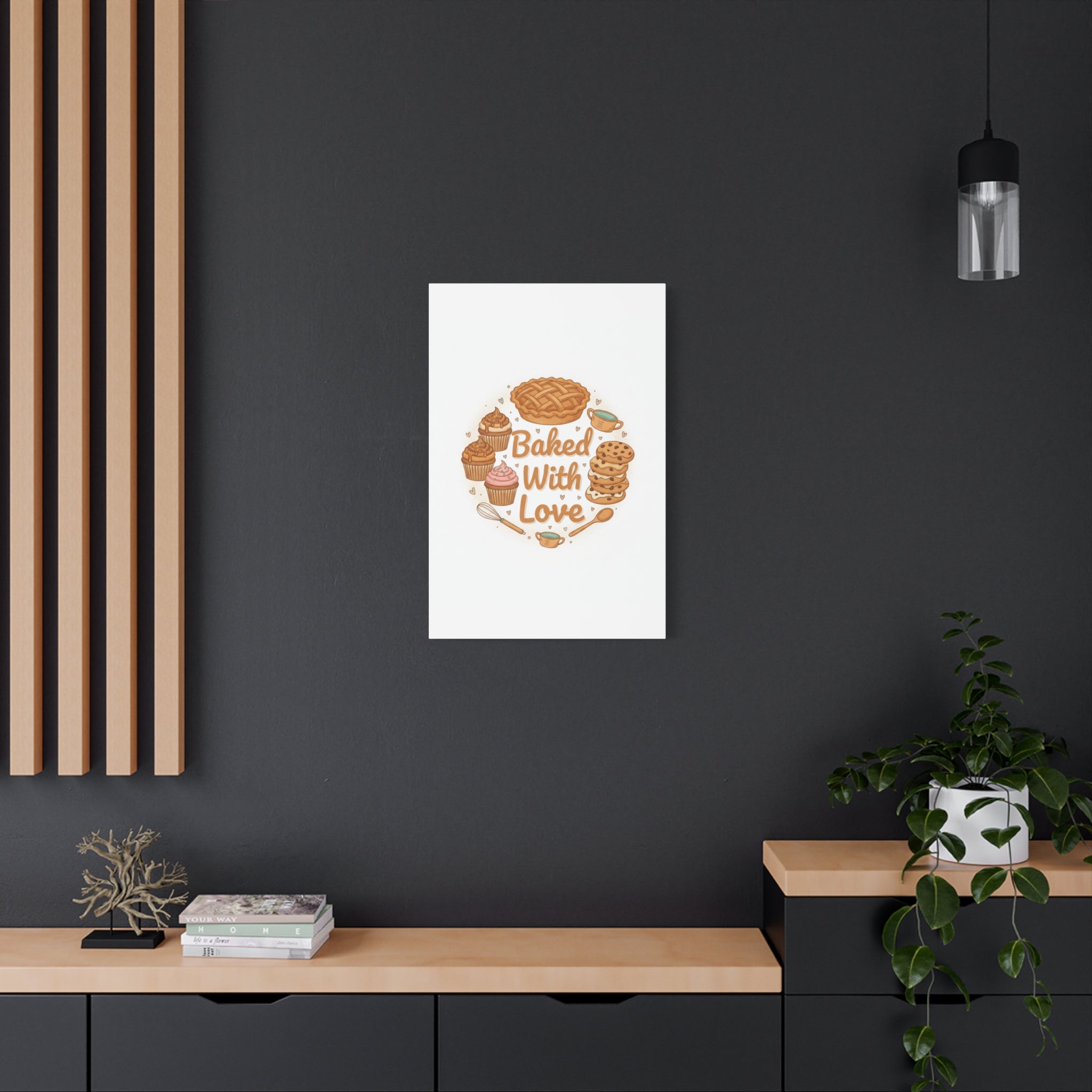 Baked With Love Canvas | Cozy Baking Aesthetic, Flour Power Decor