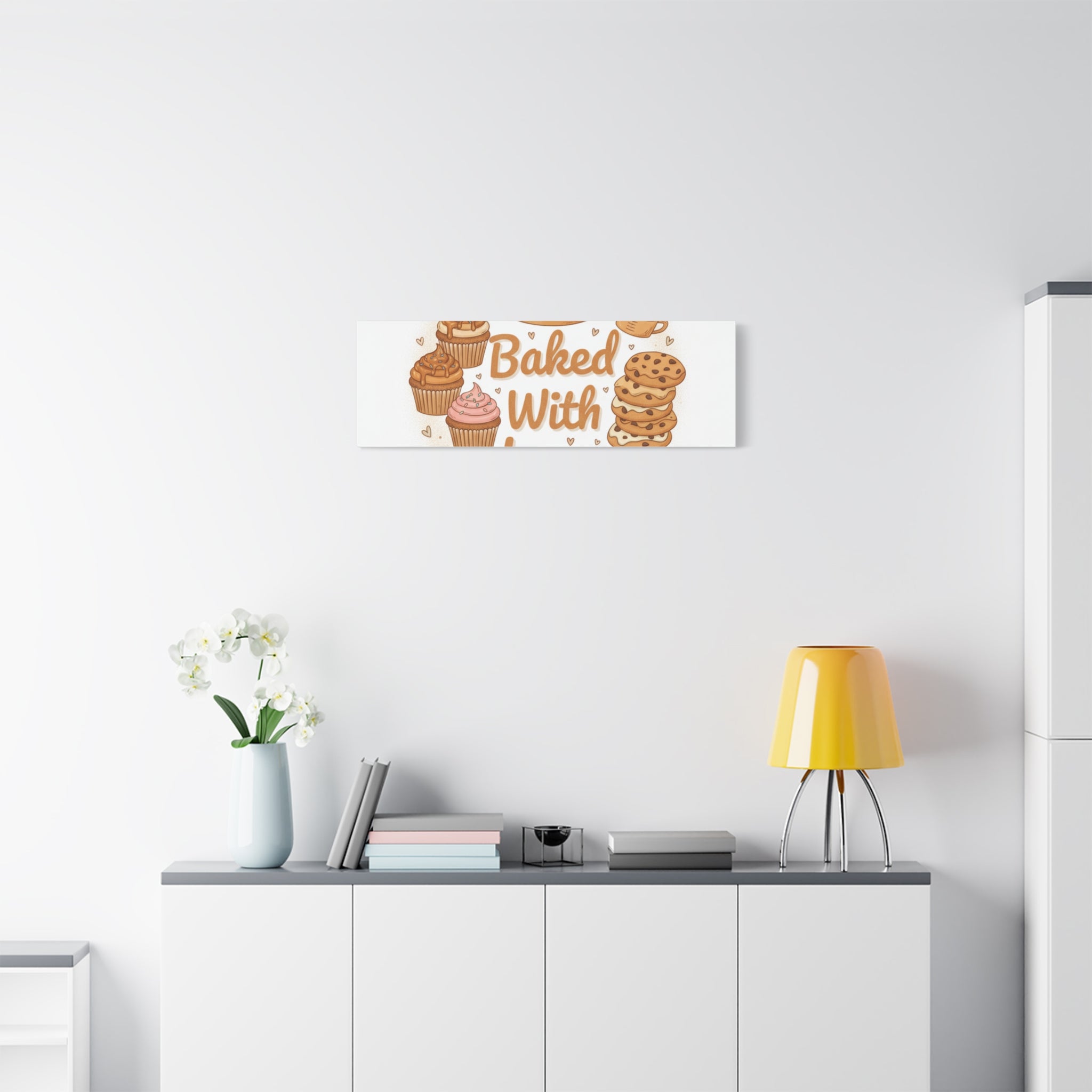 Baked With Love Canvas | Cozy Baking Aesthetic, Flour Power Decor