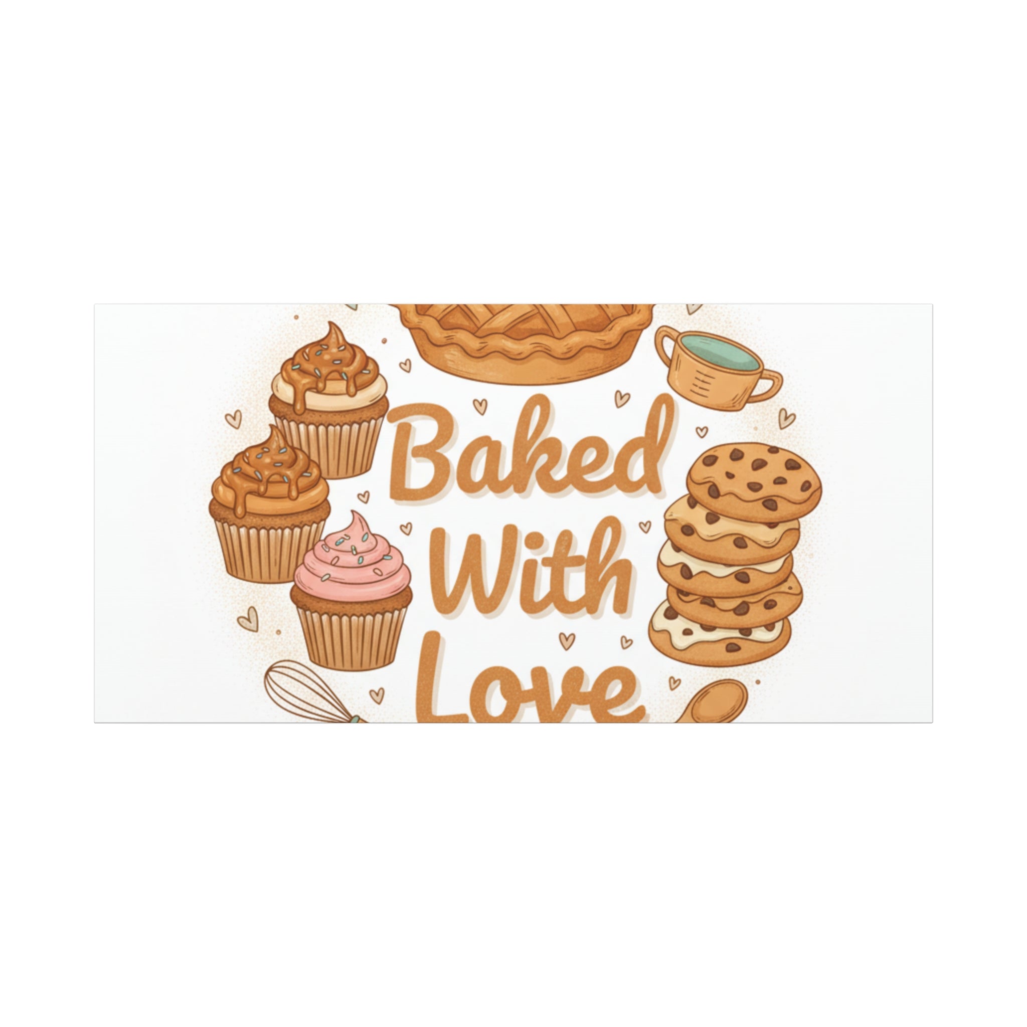 Baked With Love Canvas | Cozy Baking Aesthetic, Flour Power Decor