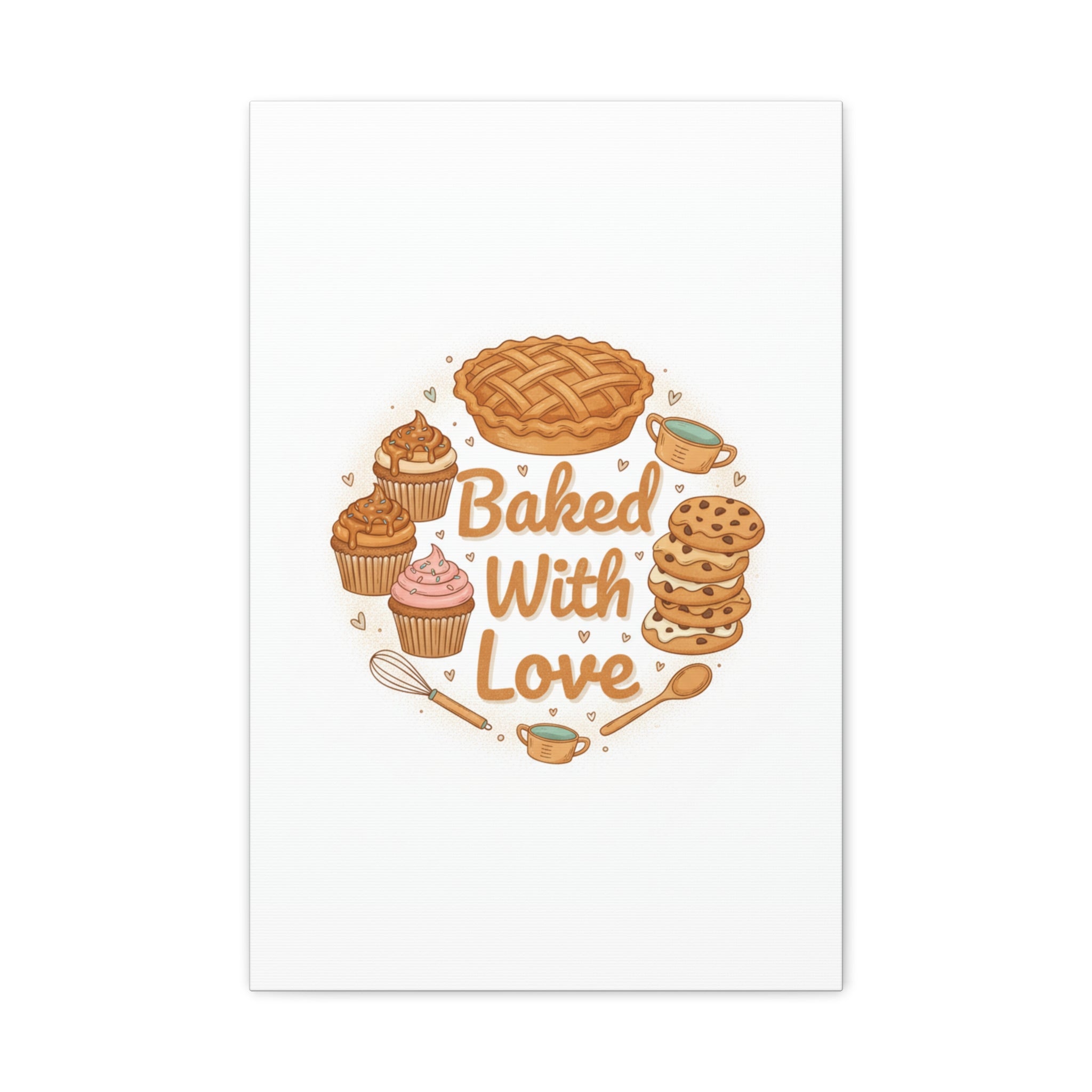 Baked With Love Canvas | Cozy Baking Aesthetic, Flour Power Decor