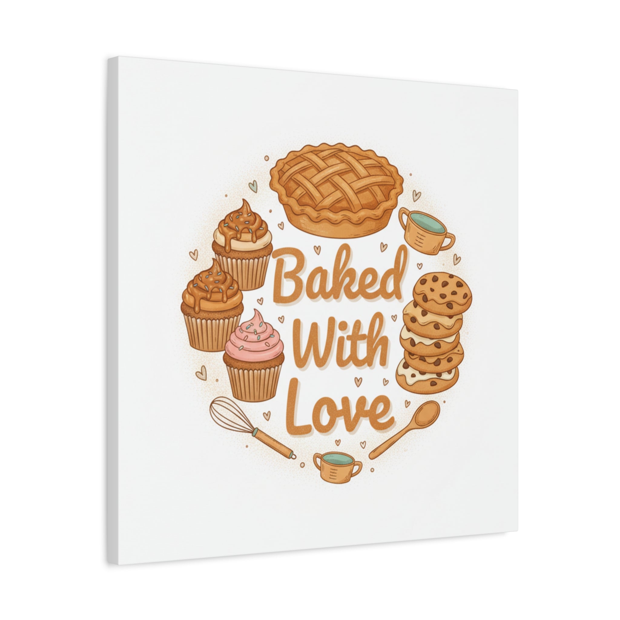 Baked With Love Canvas | Cozy Baking Aesthetic, Flour Power Decor