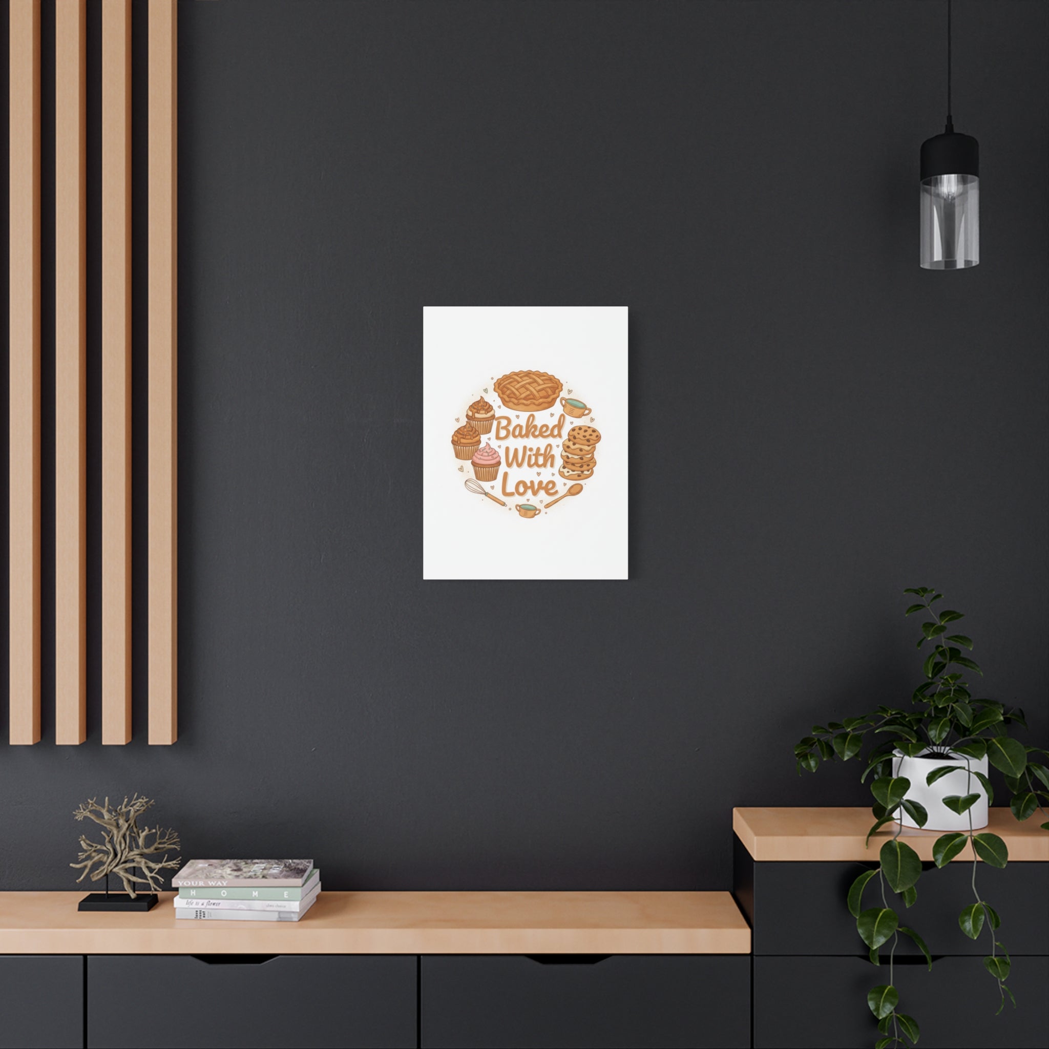 Baked With Love Canvas | Cozy Baking Aesthetic, Flour Power Decor