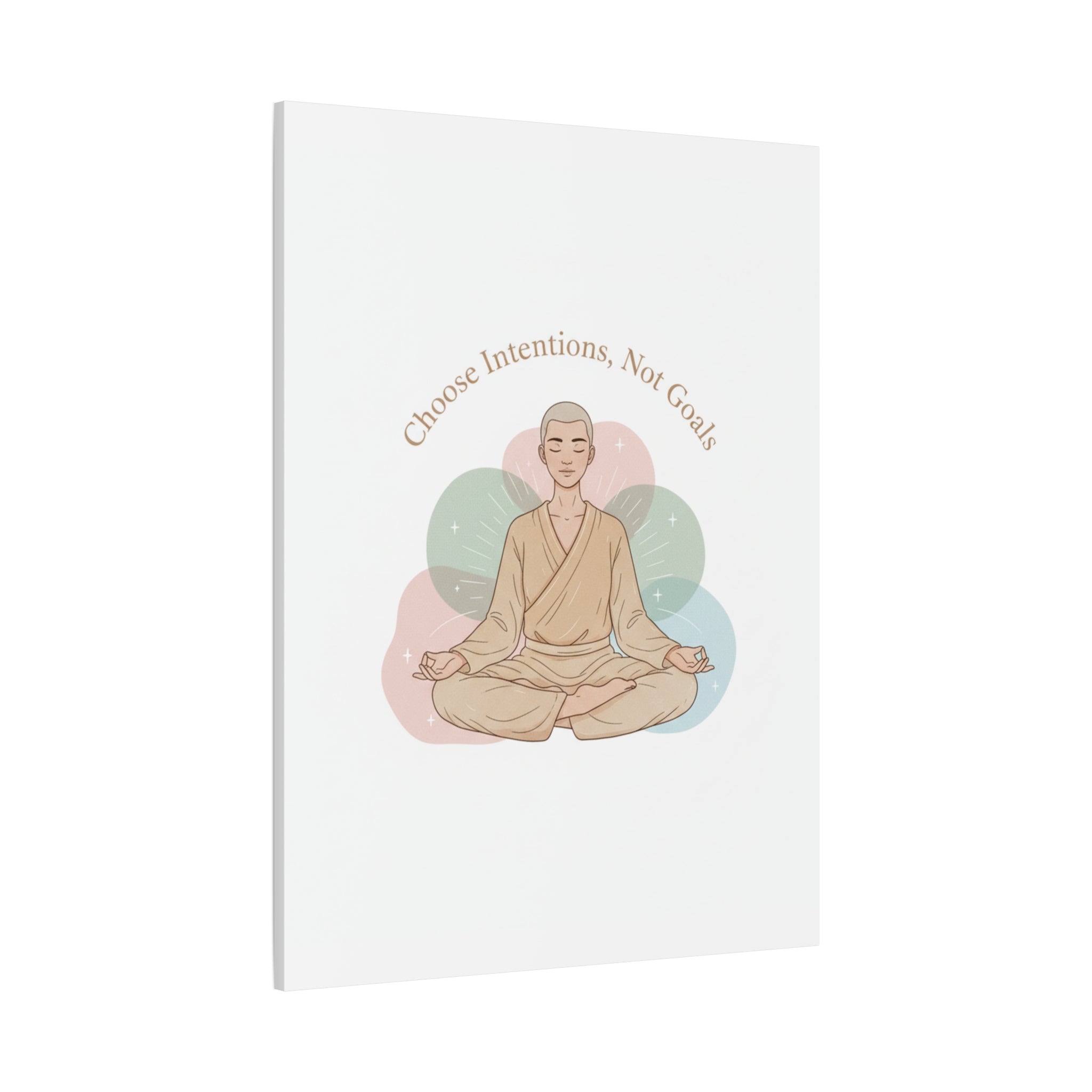 Choose Intentions Not Goals Canvas | gentle wellness poster, intention art