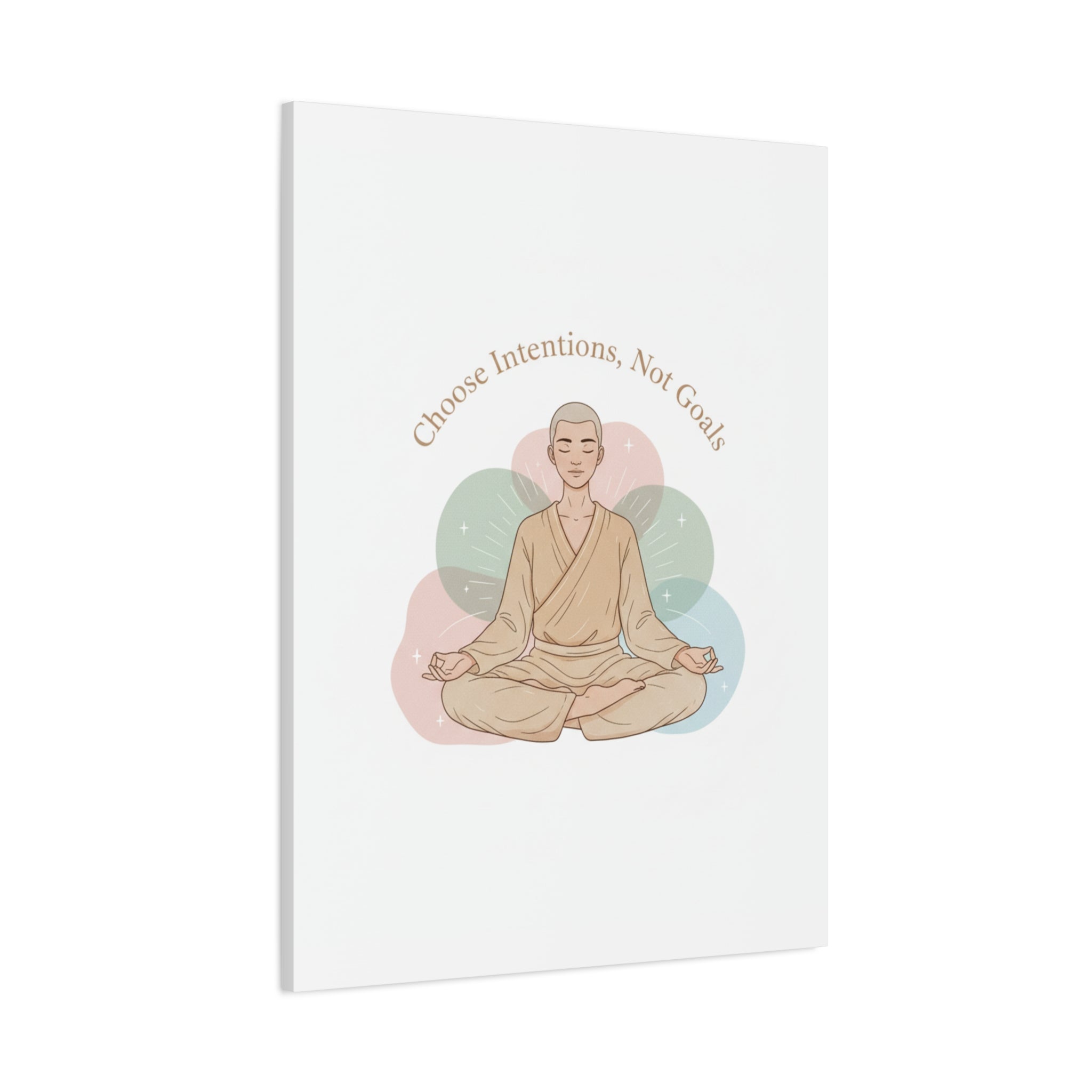 Choose Intentions Not Goals Canvas | gentle wellness poster, intention art