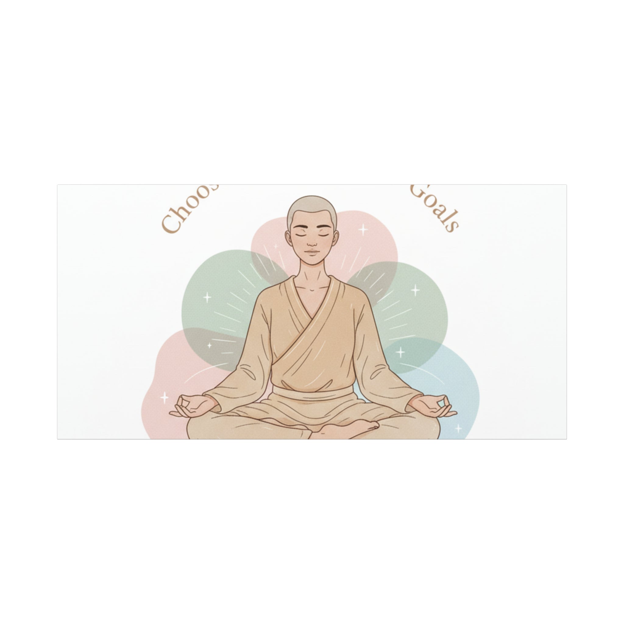 Choose Intentions Not Goals Canvas | gentle wellness poster, intention art