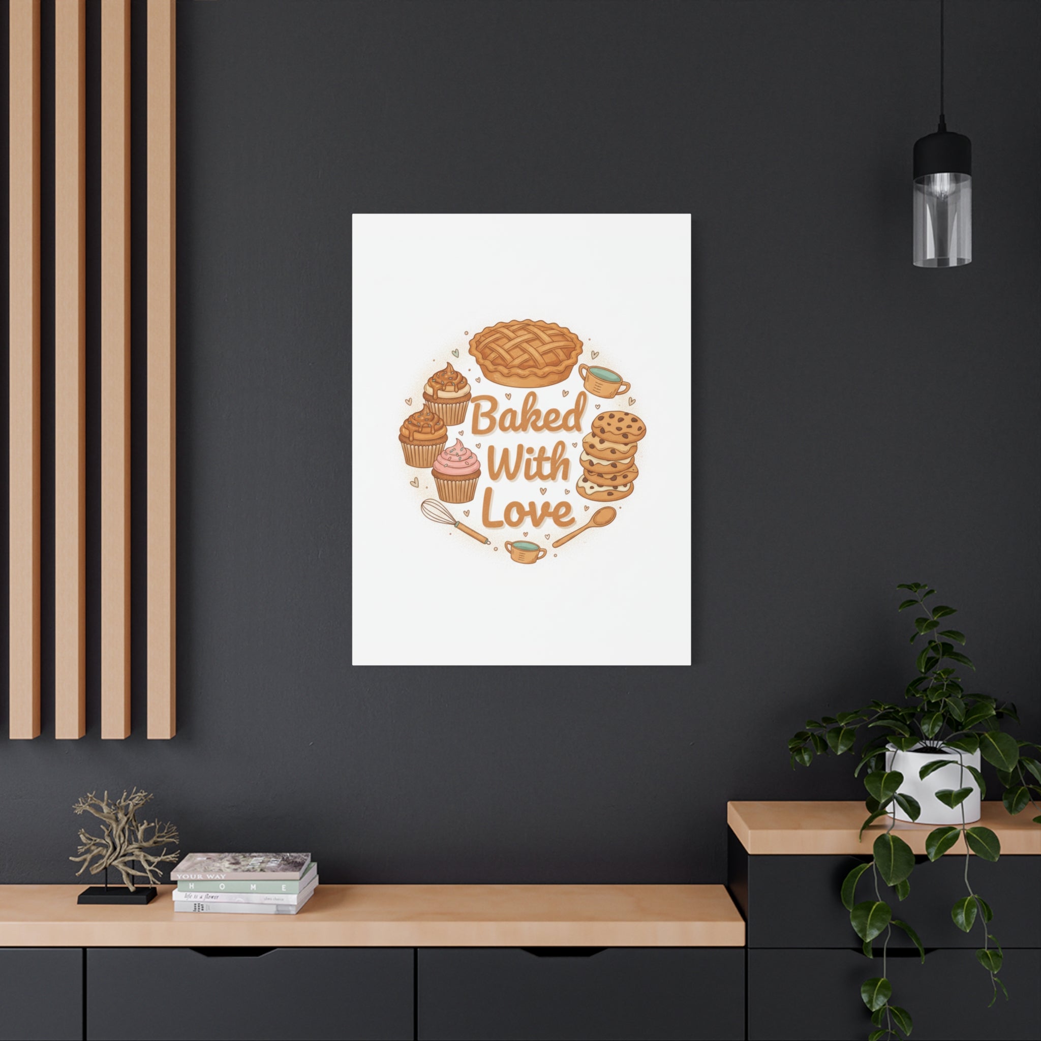 Baked With Love Canvas | Cozy Baking Aesthetic, Flour Power Decor