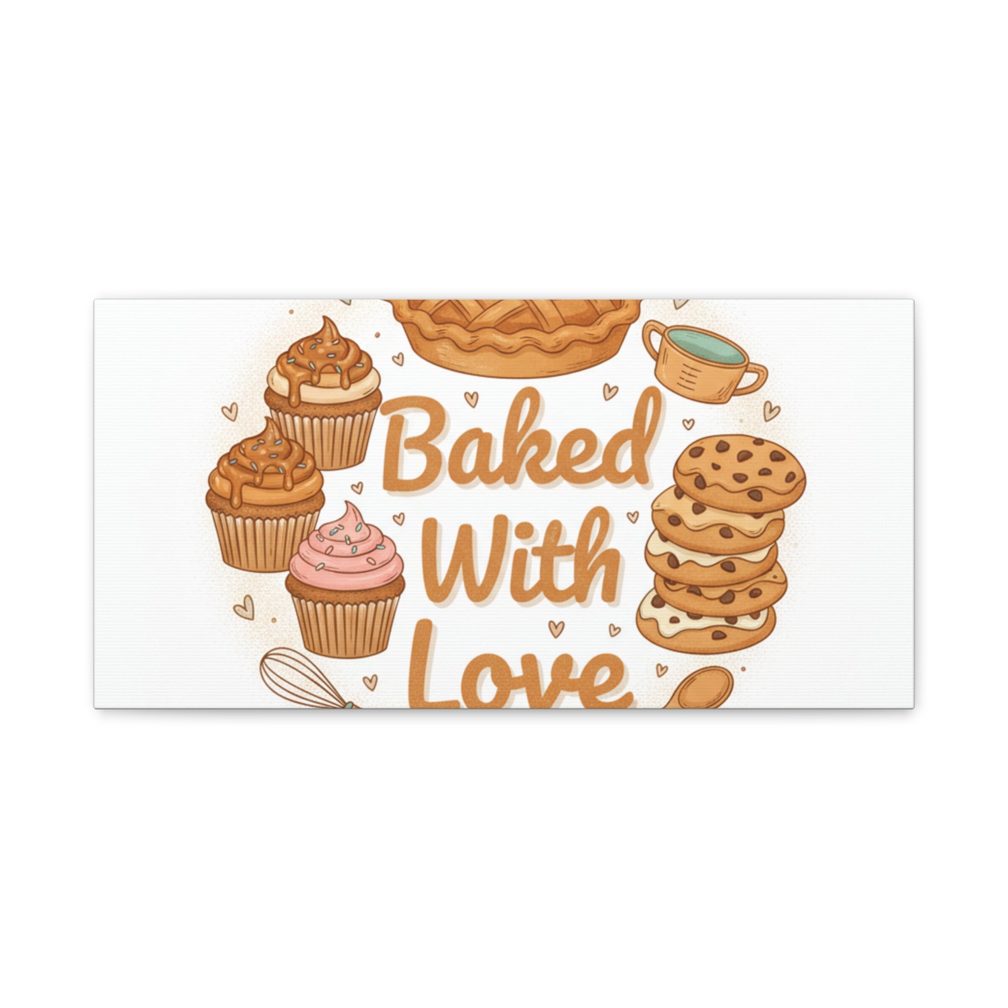 Baked With Love Canvas | Cozy Baking Aesthetic, Flour Power Decor