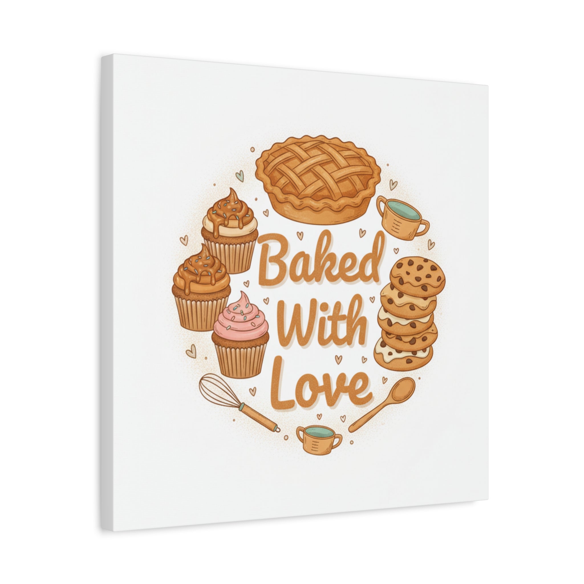 Baked With Love Canvas | Cozy Baking Aesthetic, Flour Power Decor