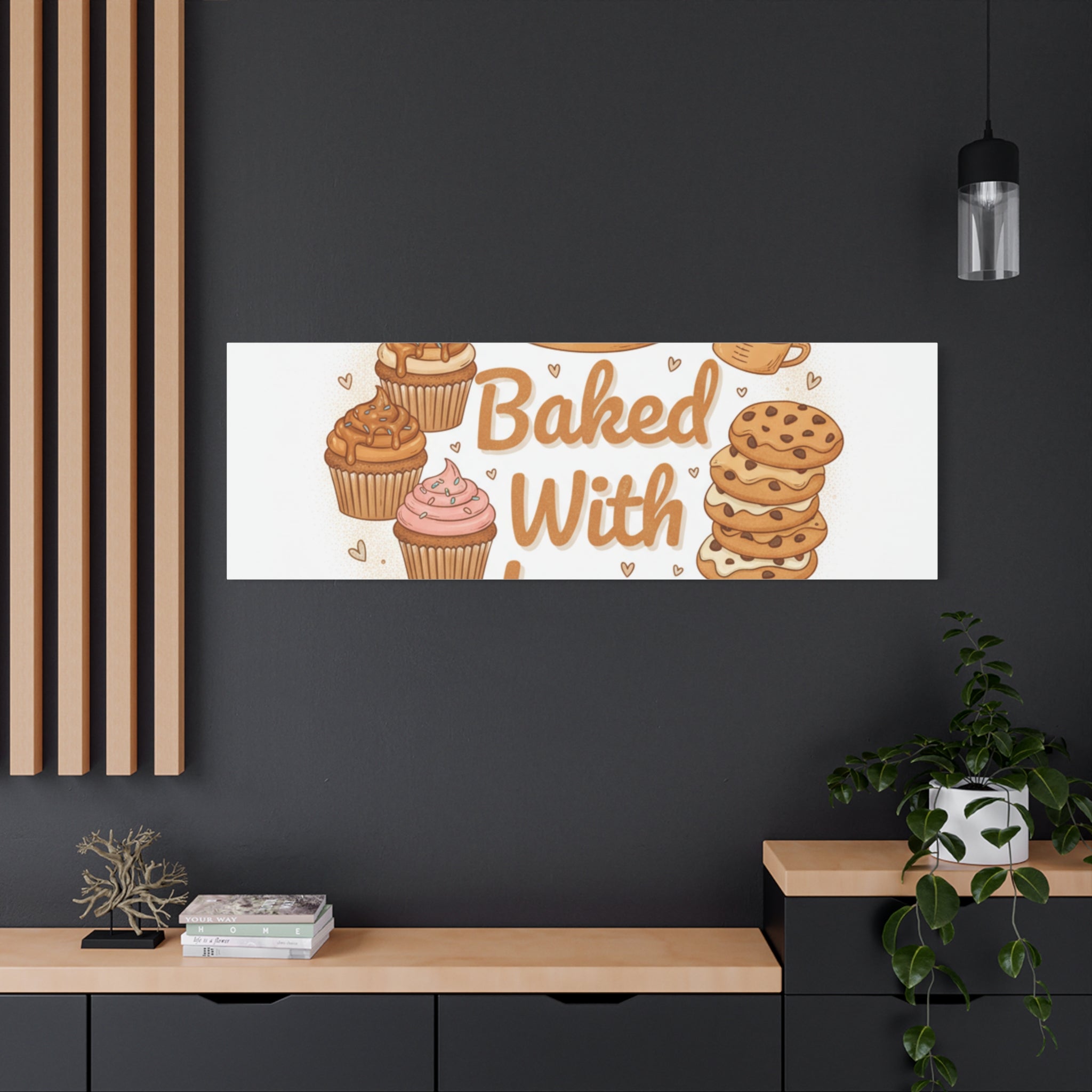 Baked With Love Canvas | Cozy Baking Aesthetic, Flour Power Decor