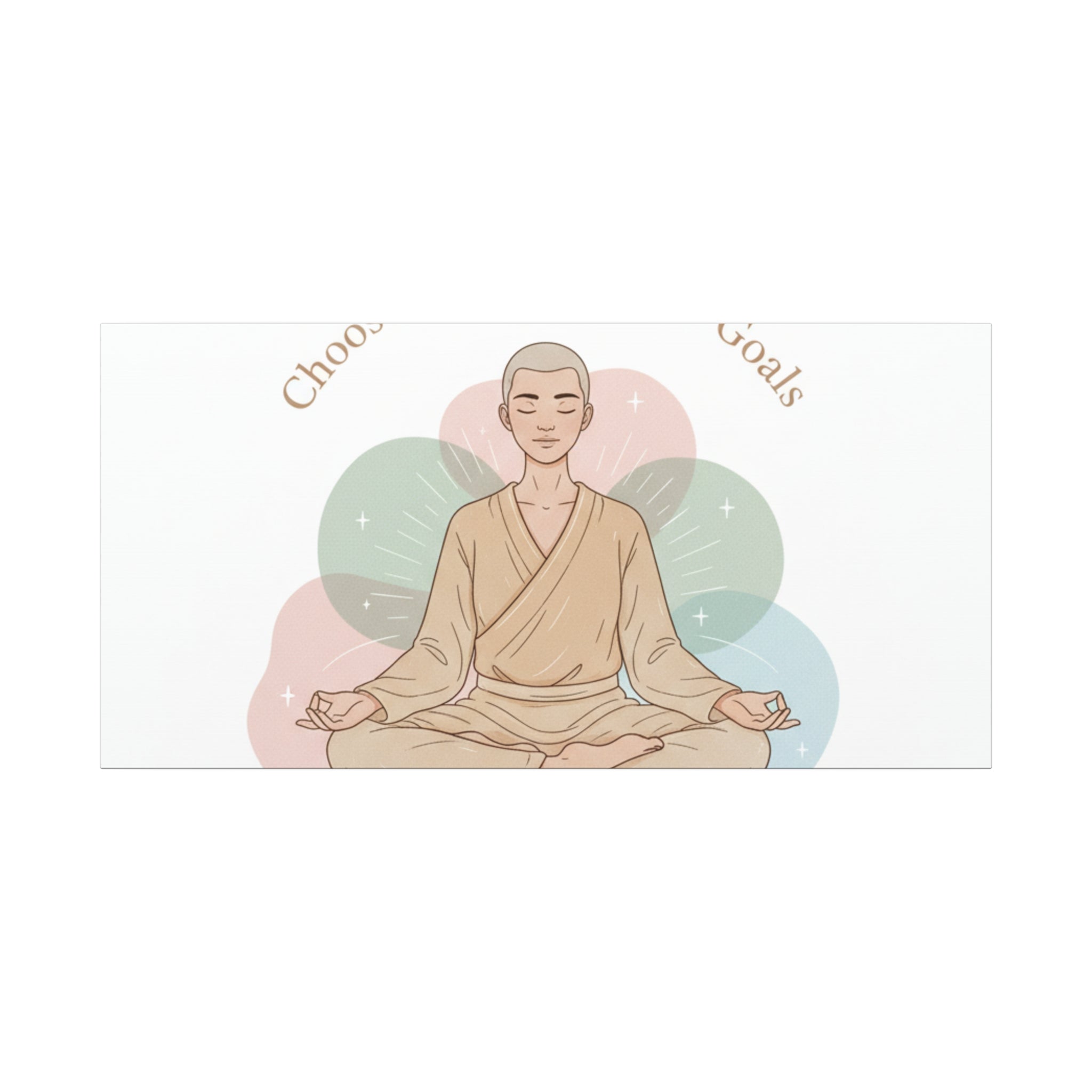 Choose Intentions Not Goals Canvas | gentle wellness poster, intention art