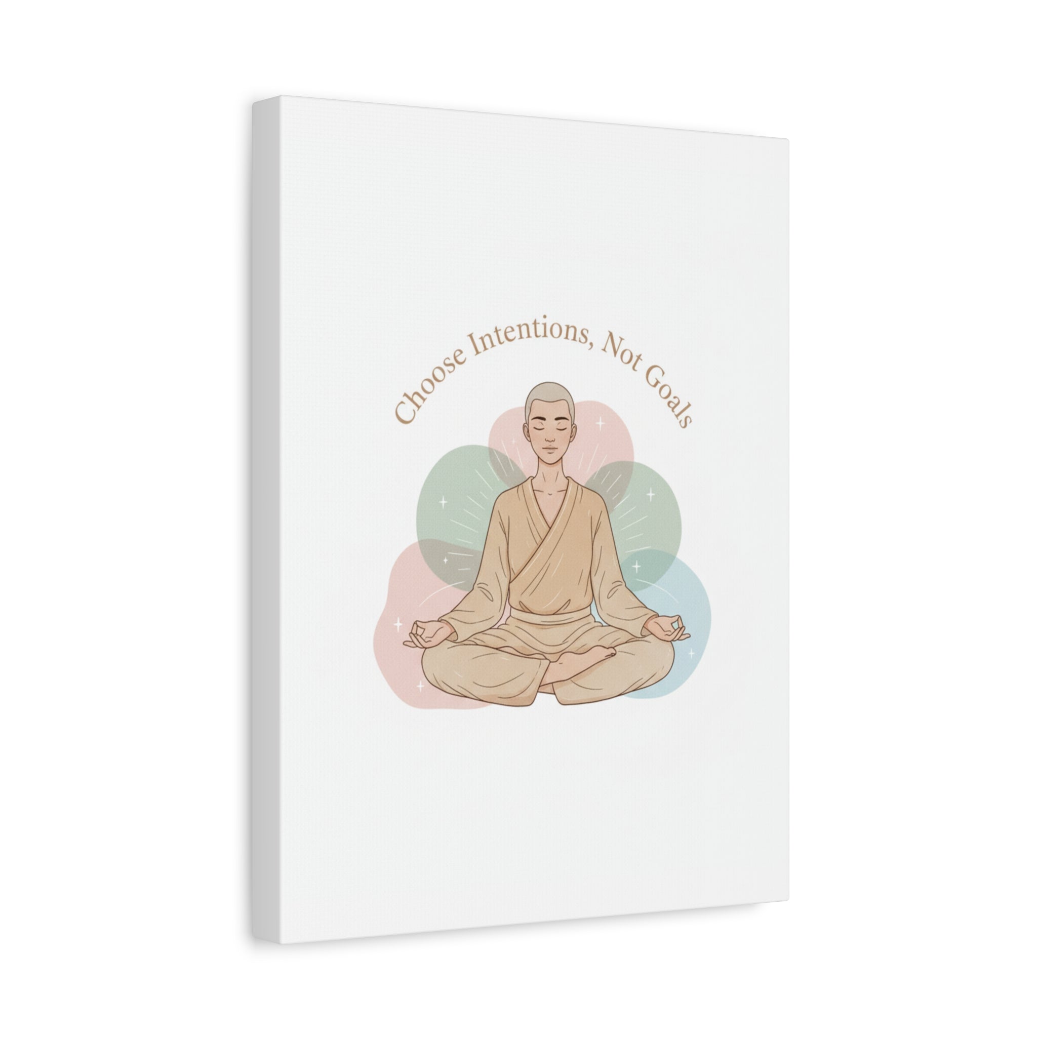 Choose Intentions Not Goals Canvas | gentle wellness poster, intention art
