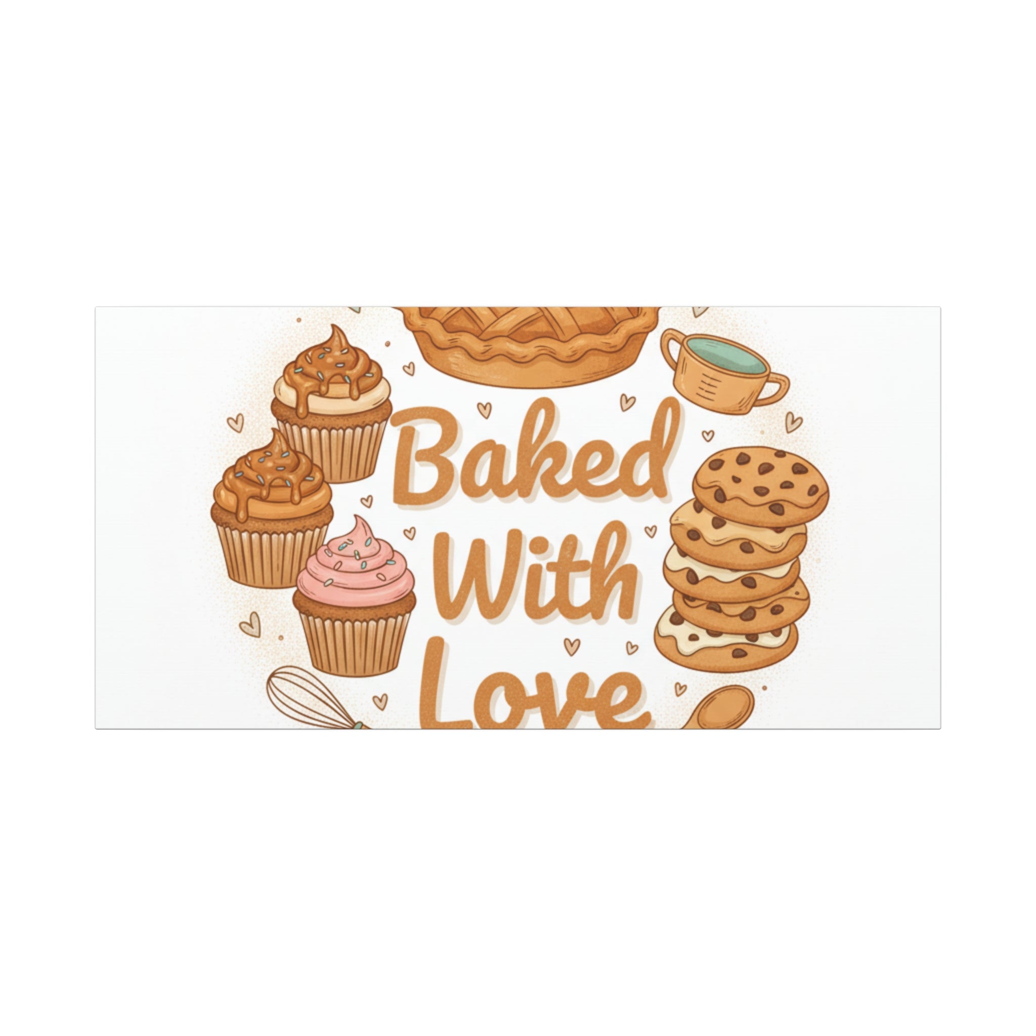 Baked With Love Canvas | Cozy Baking Aesthetic, Flour Power Decor