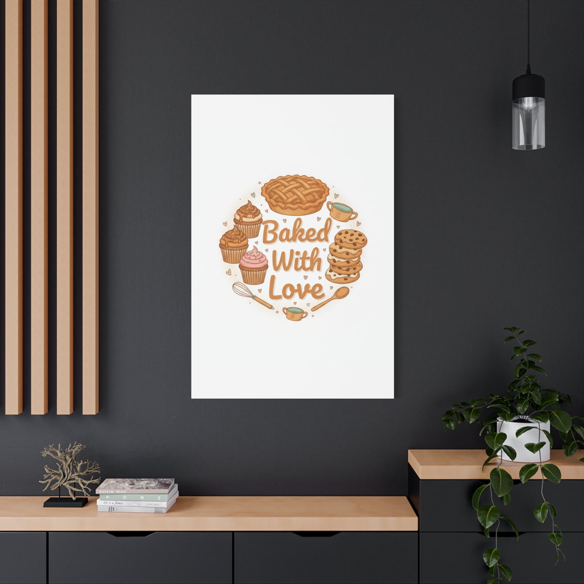 Baked With Love Canvas | Cozy Baking Aesthetic, Flour Power Decor