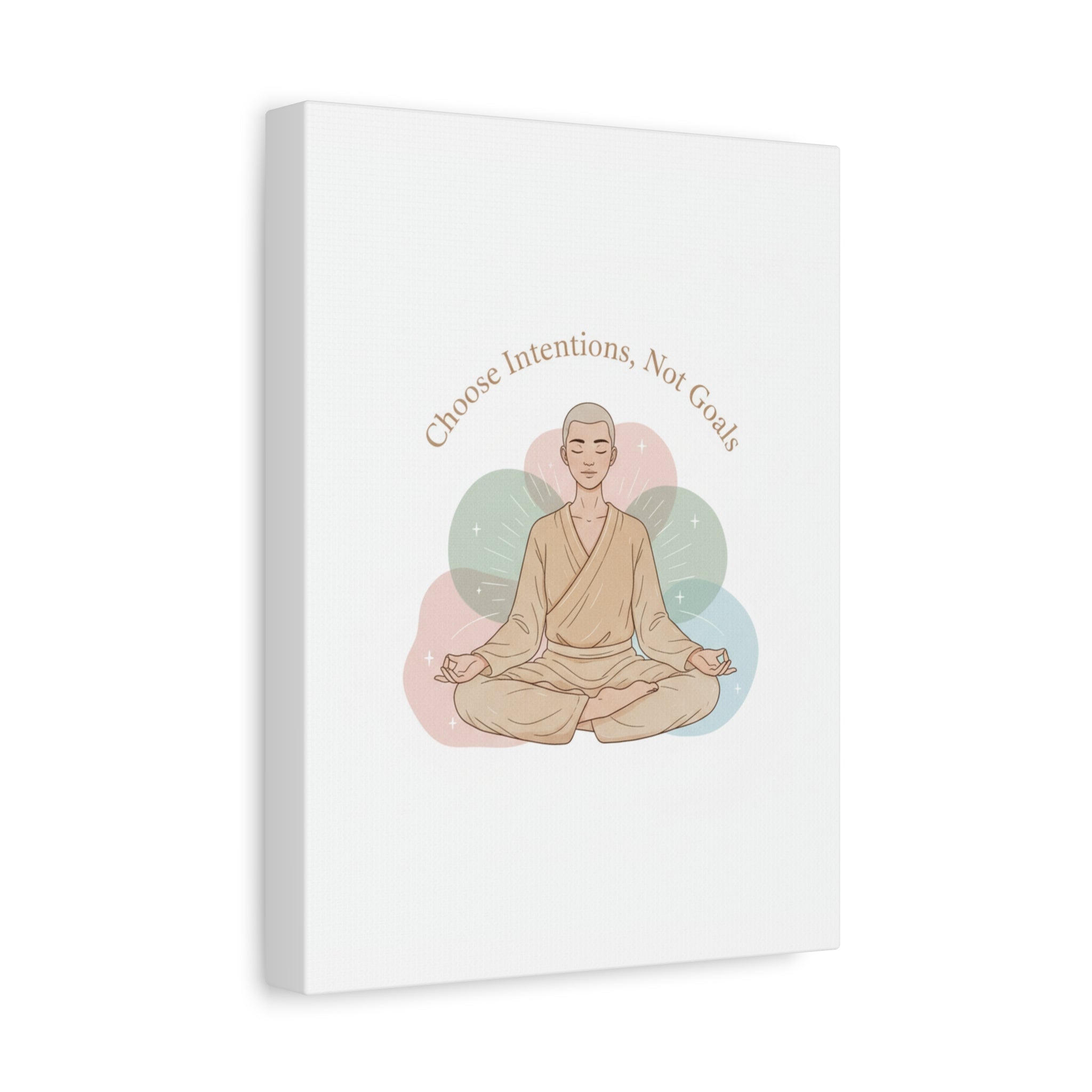 Choose Intentions Not Goals Canvas | gentle wellness poster, intention art