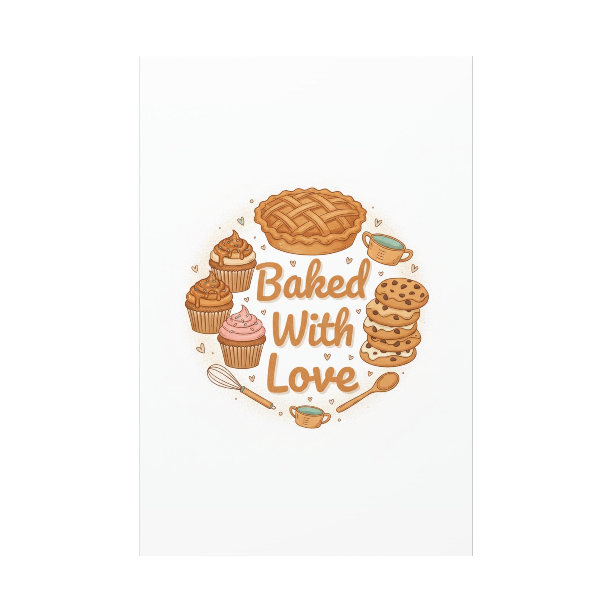 Baked With Love Canvas | Cozy Baking Aesthetic, Flour Power Decor