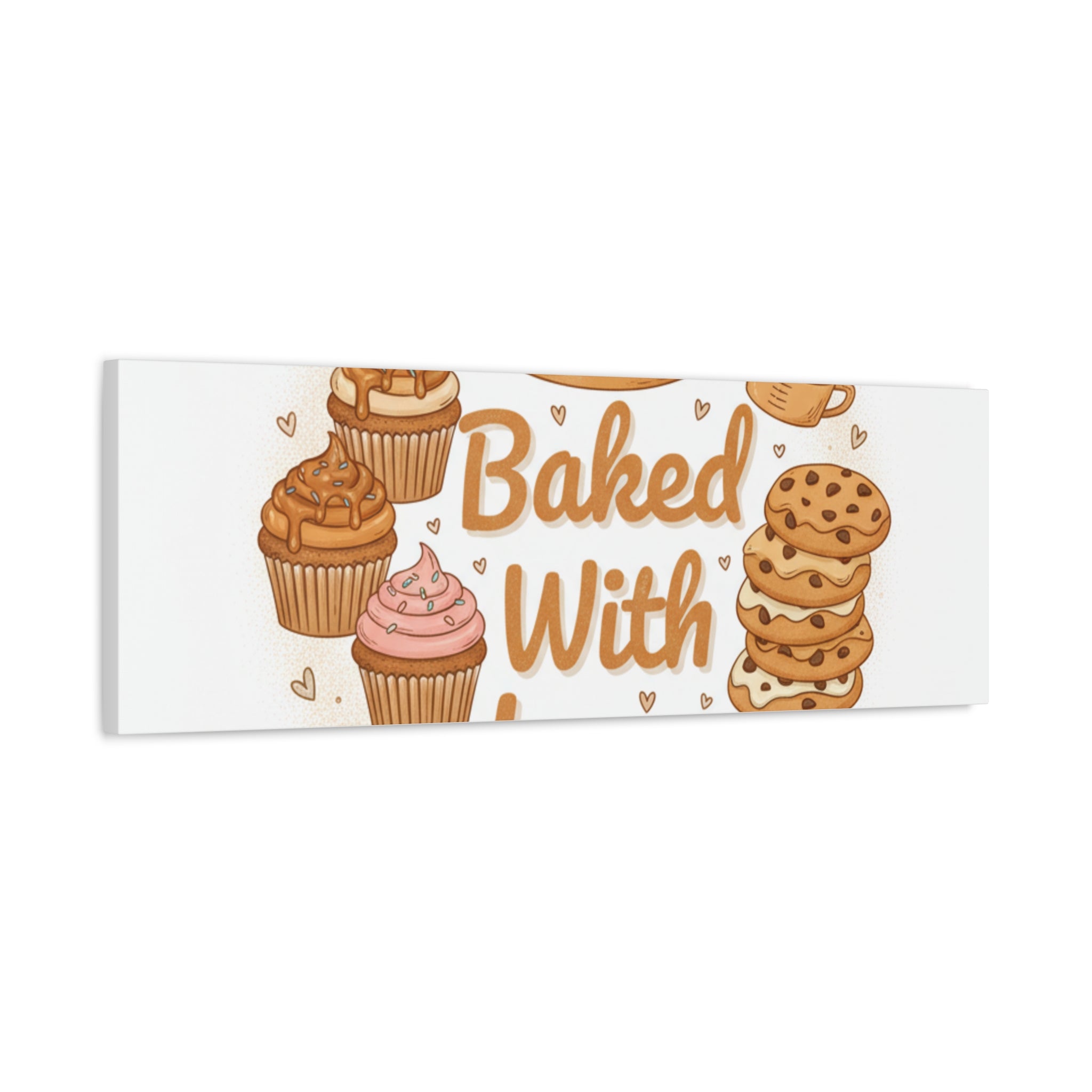 Baked With Love Canvas | Cozy Baking Aesthetic, Flour Power Decor