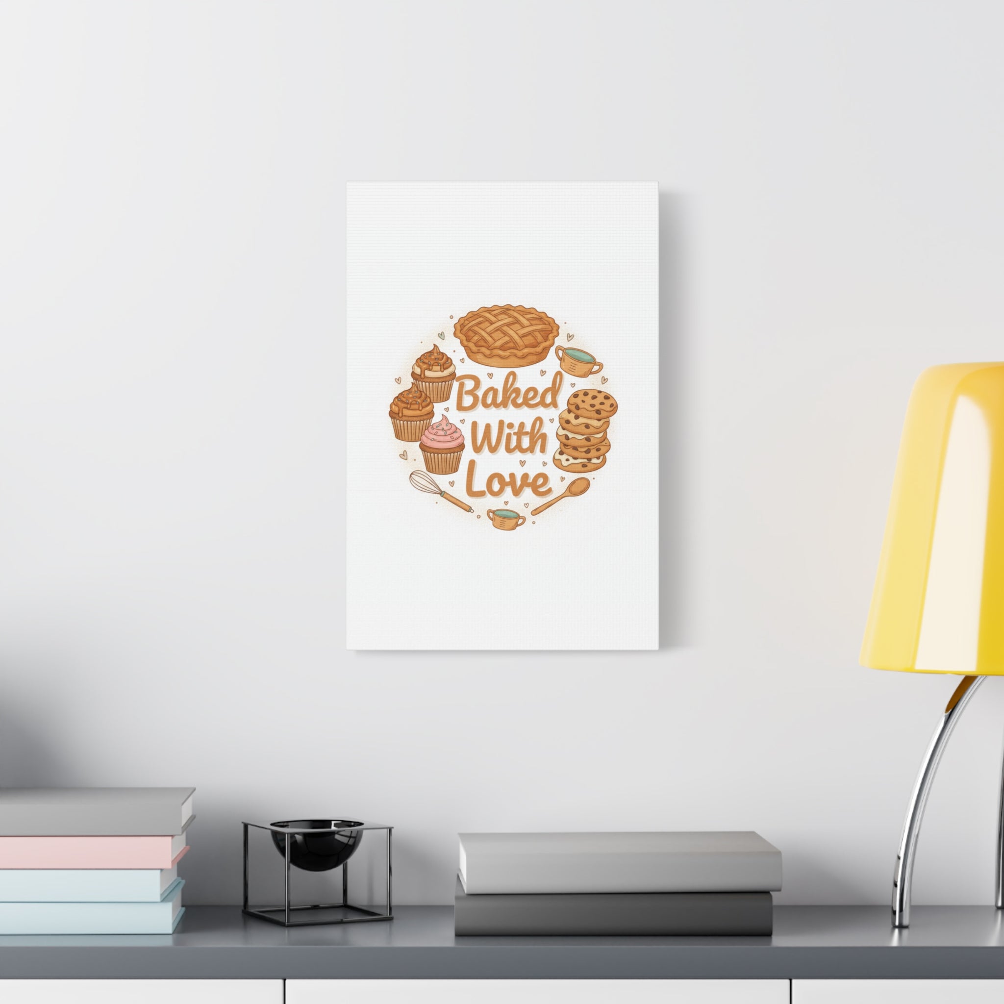 Baked With Love Canvas | Cozy Baking Aesthetic, Flour Power Decor