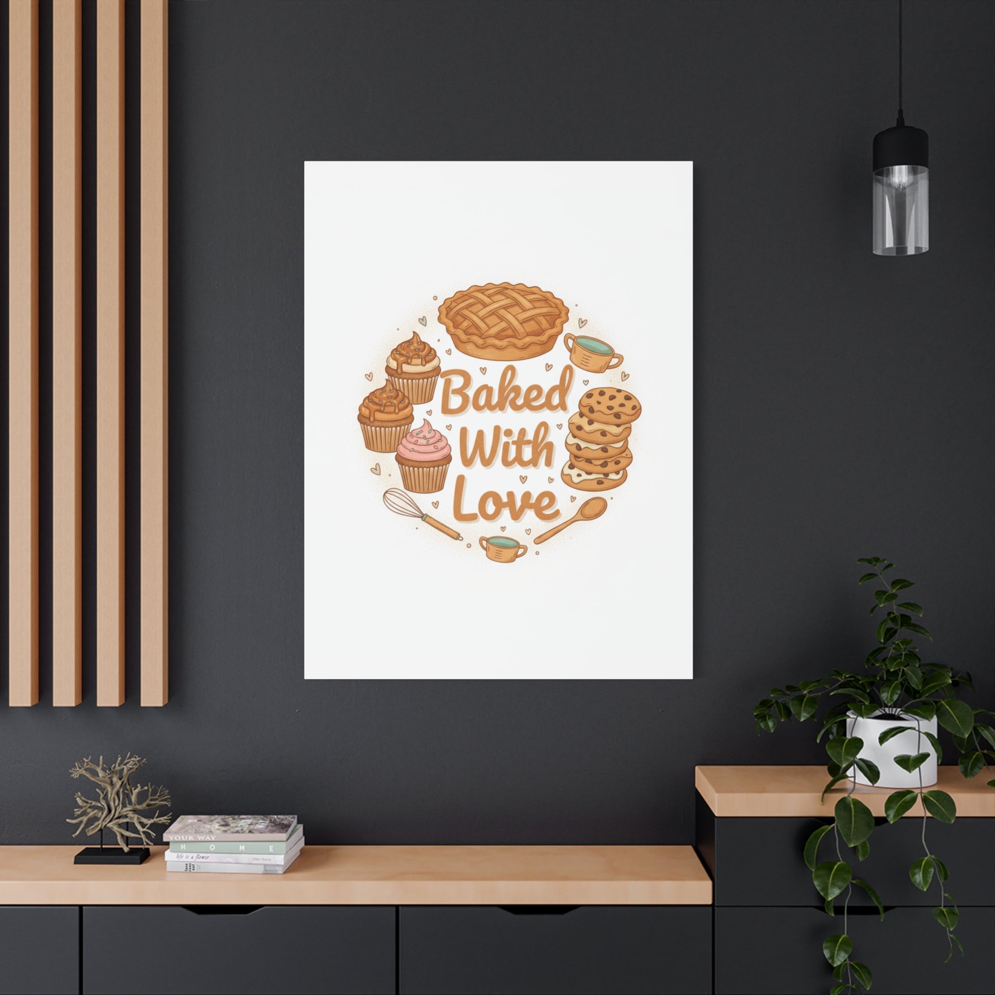 Baked With Love Canvas | Cozy Baking Aesthetic, Flour Power Decor