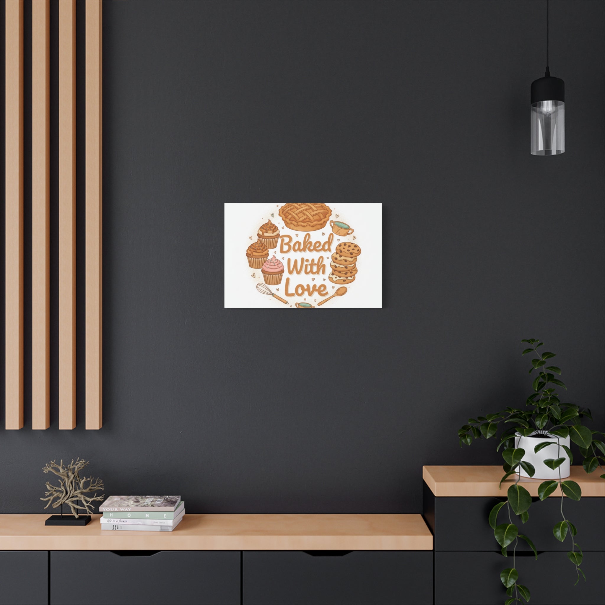 Baked With Love Canvas | Cozy Baking Aesthetic, Flour Power Decor
