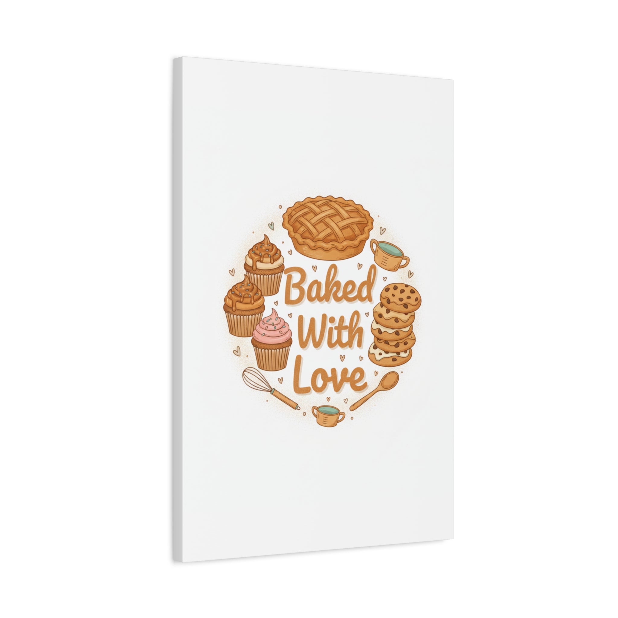Baked With Love Canvas | Cozy Baking Aesthetic, Flour Power Decor