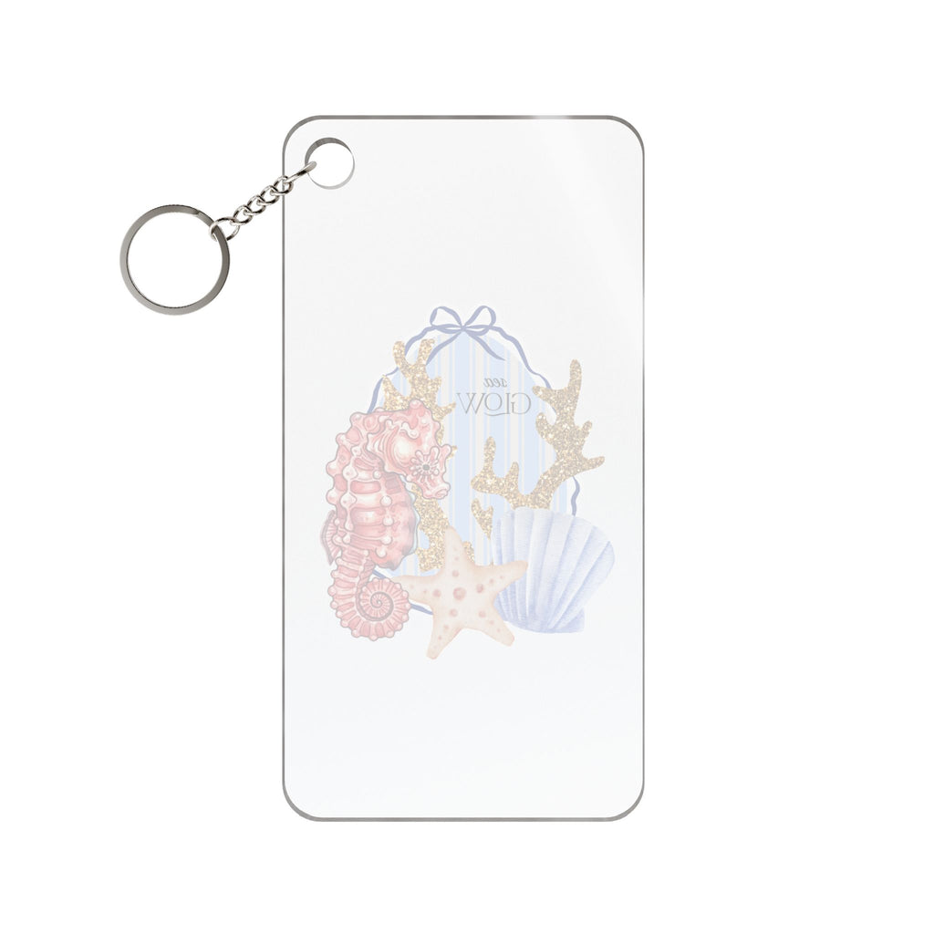 Seashell & Seahorse Keychain Charm – Coastal Beach Accessory