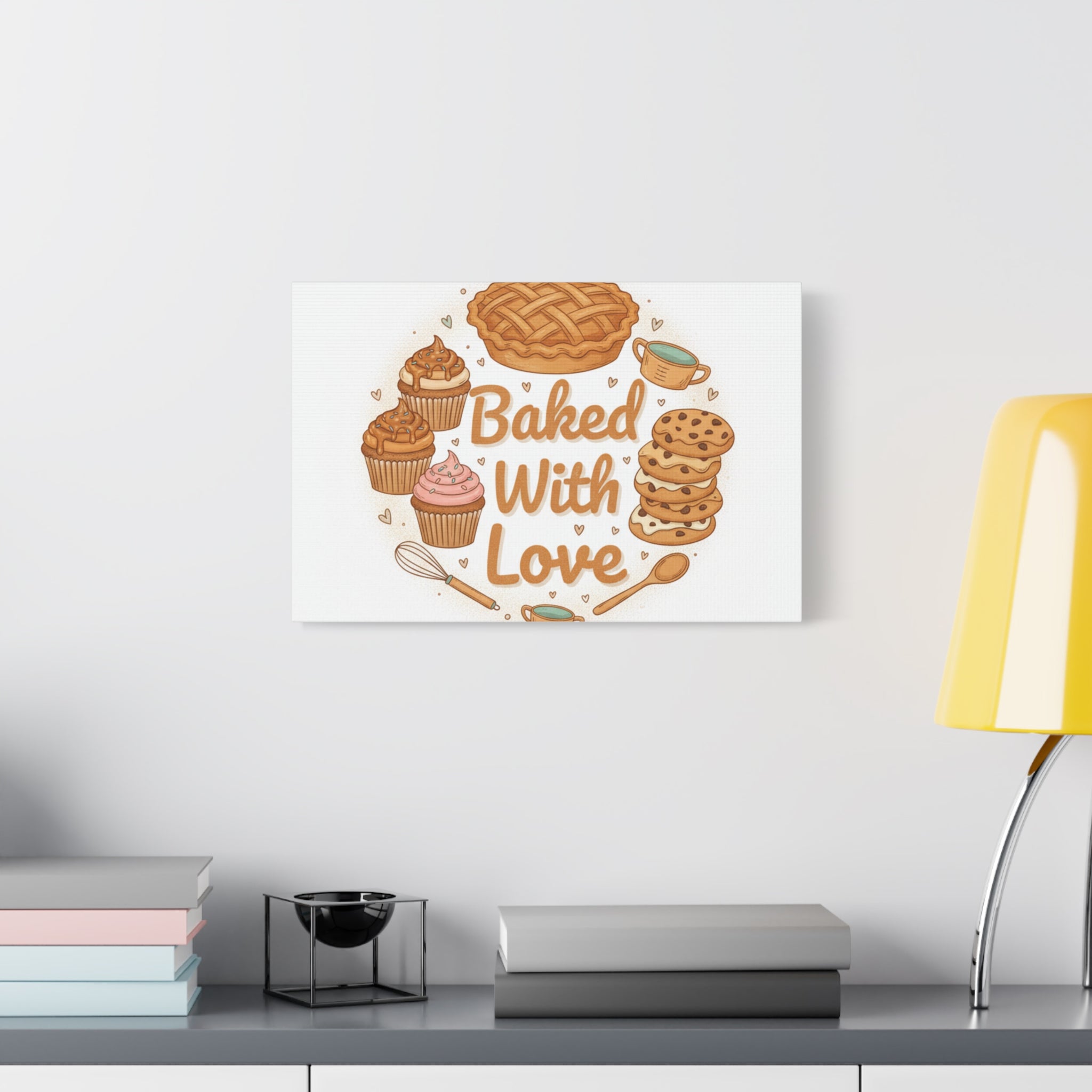 Baked With Love Canvas | Cozy Baking Aesthetic, Flour Power Decor