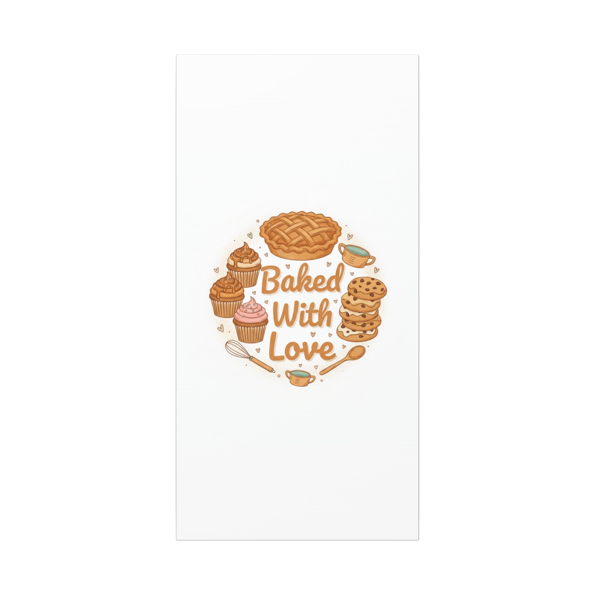 Baked With Love Canvas | Cozy Baking Aesthetic, Flour Power Decor