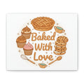 Baked With Love Canvas | Cozy Baking Aesthetic, Flour Power Decor