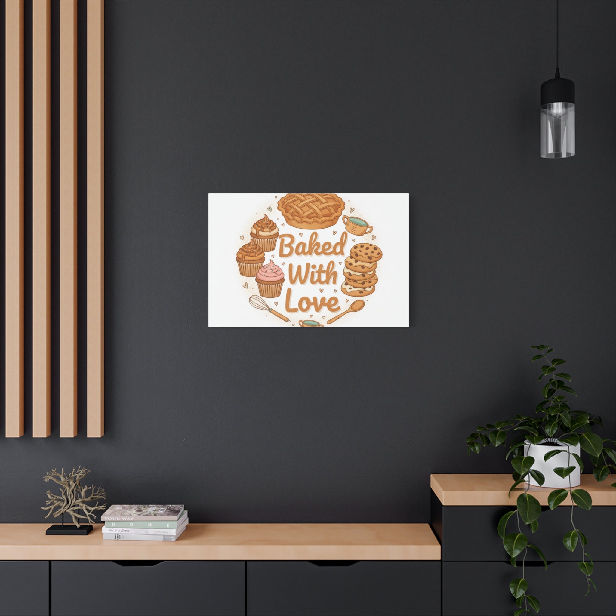 Baked With Love Canvas | Cozy Baking Aesthetic, Flour Power Decor