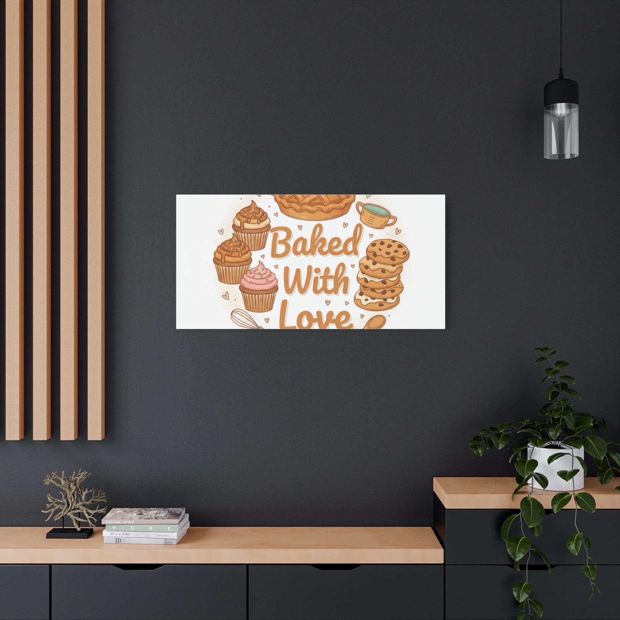Baked With Love Canvas | Cozy Baking Aesthetic, Flour Power Decor