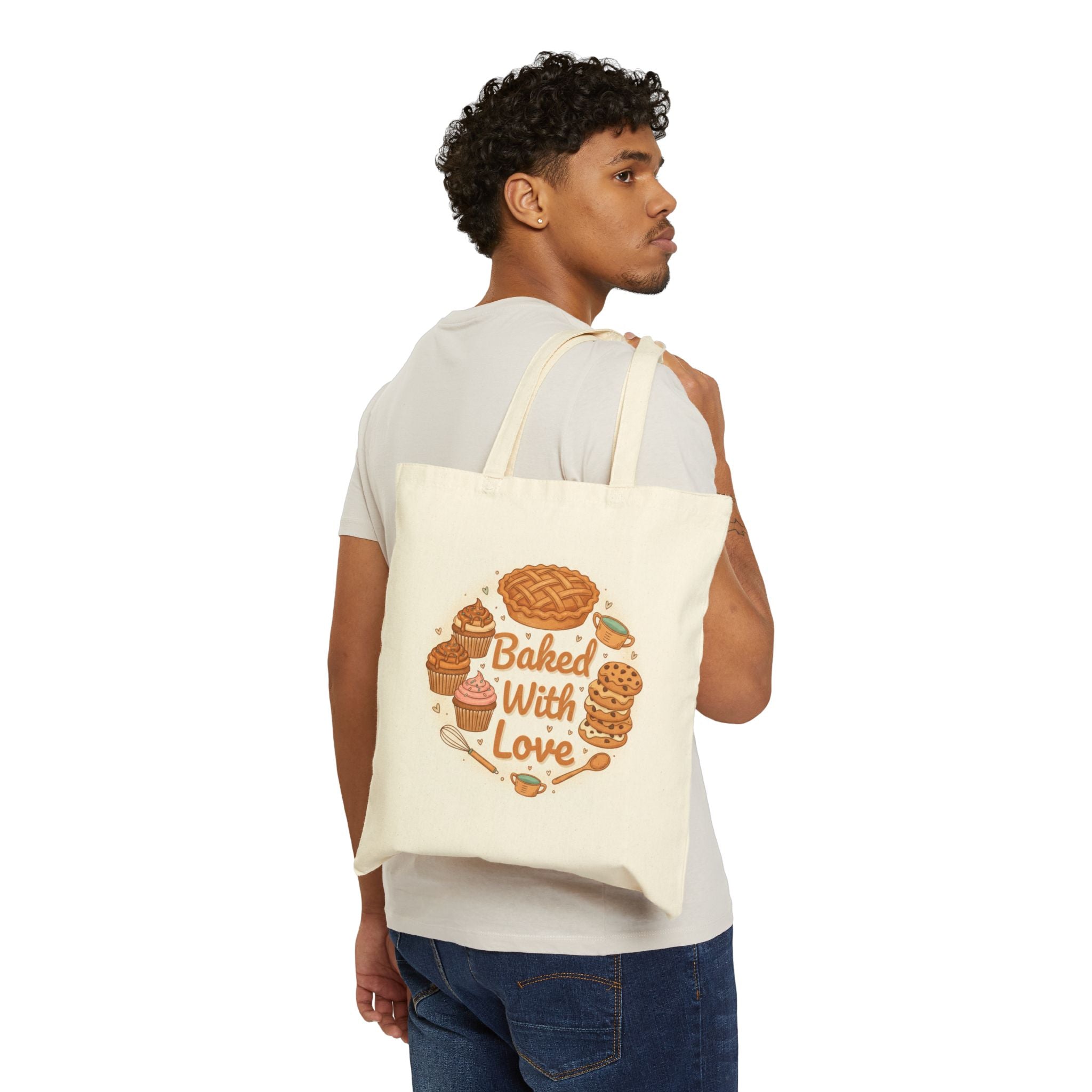 Baker’s Canvas Tote Bag — “Bake All Your Things” Reusable Grocery & Bakery Bag