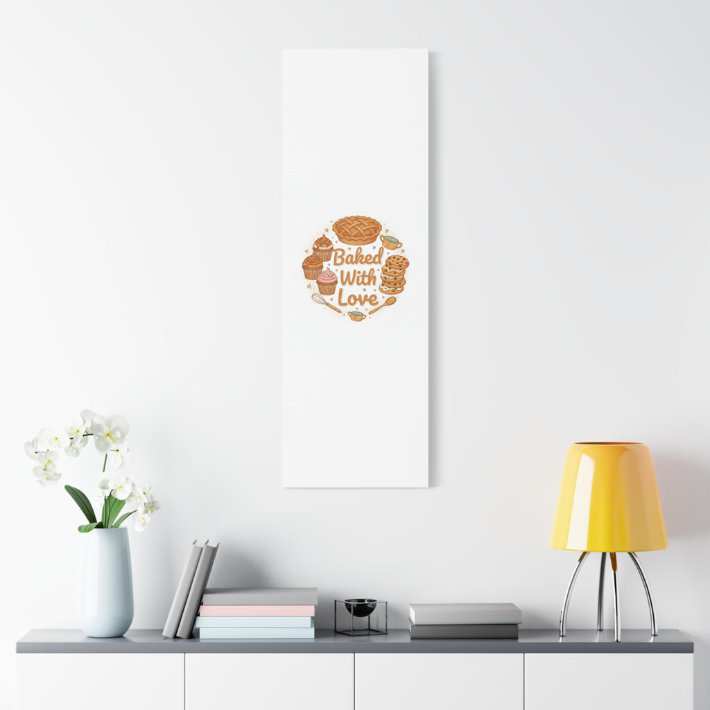 Baked With Love Canvas | Cozy Baking Aesthetic, Flour Power Decor