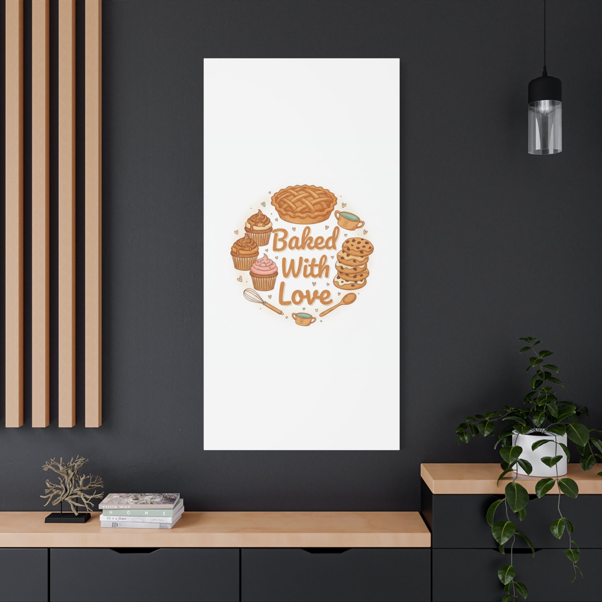 Baked With Love Canvas | Cozy Baking Aesthetic, Flour Power Decor