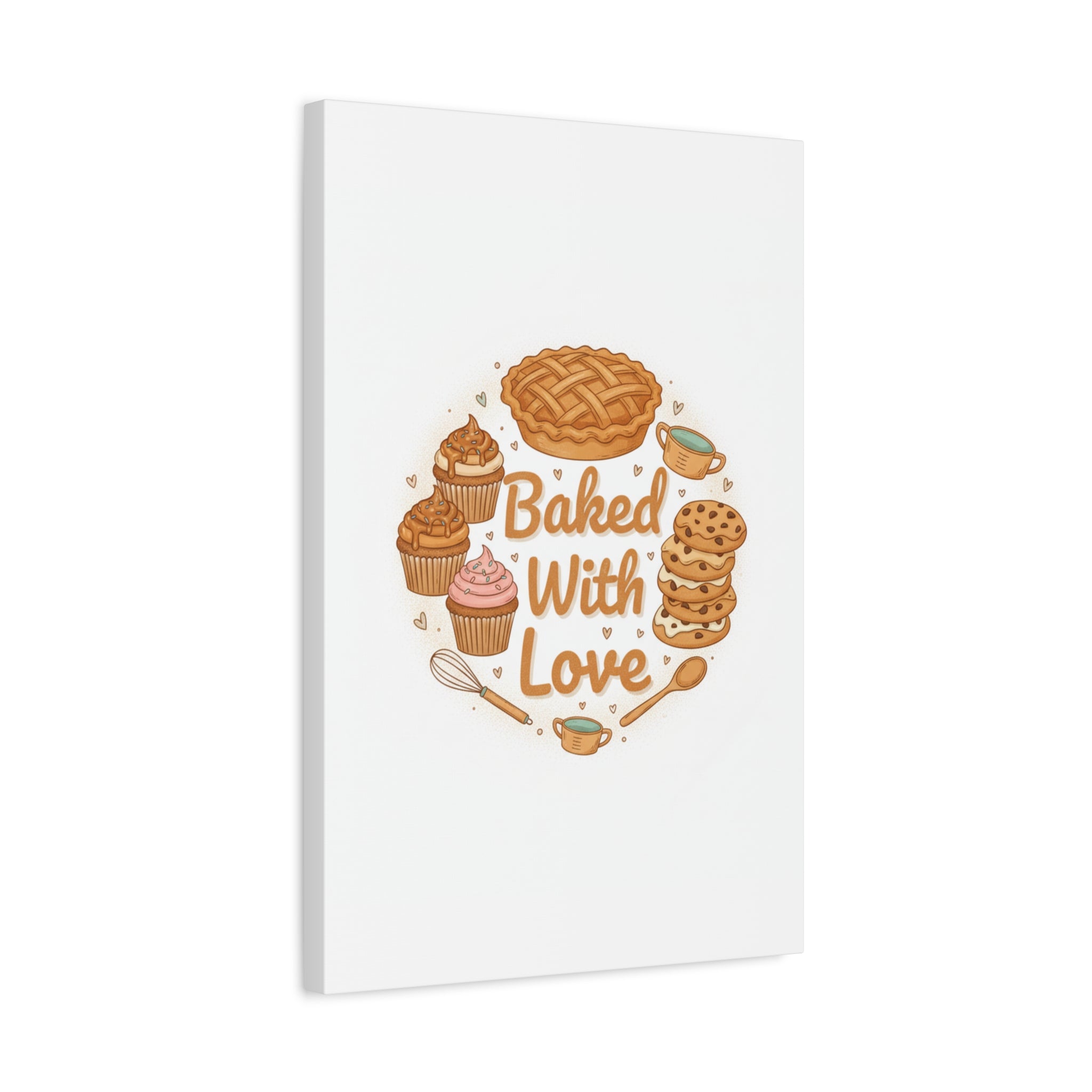 Baked With Love Canvas | Cozy Baking Aesthetic, Flour Power Decor