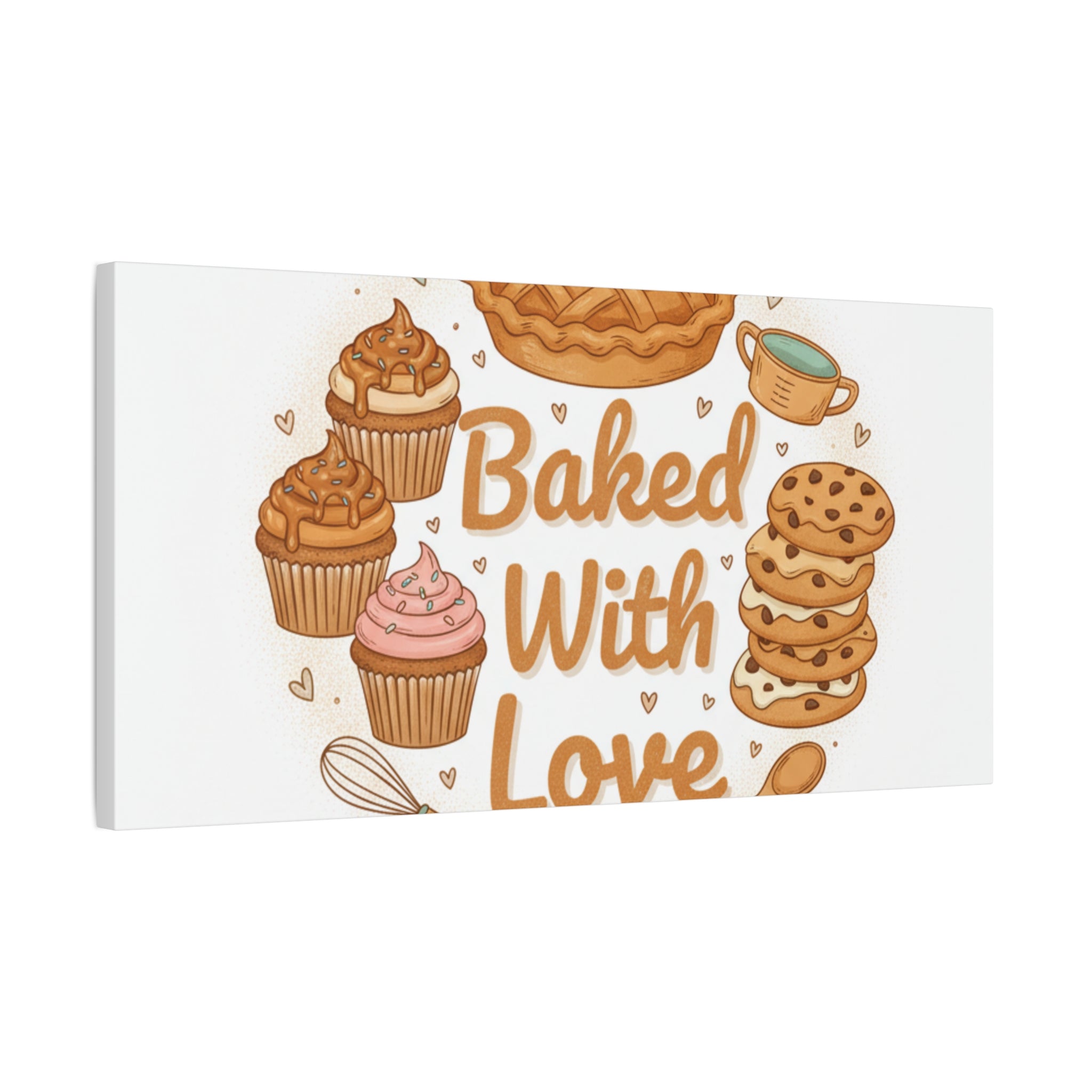 Baked With Love Canvas | Cozy Baking Aesthetic, Flour Power Decor