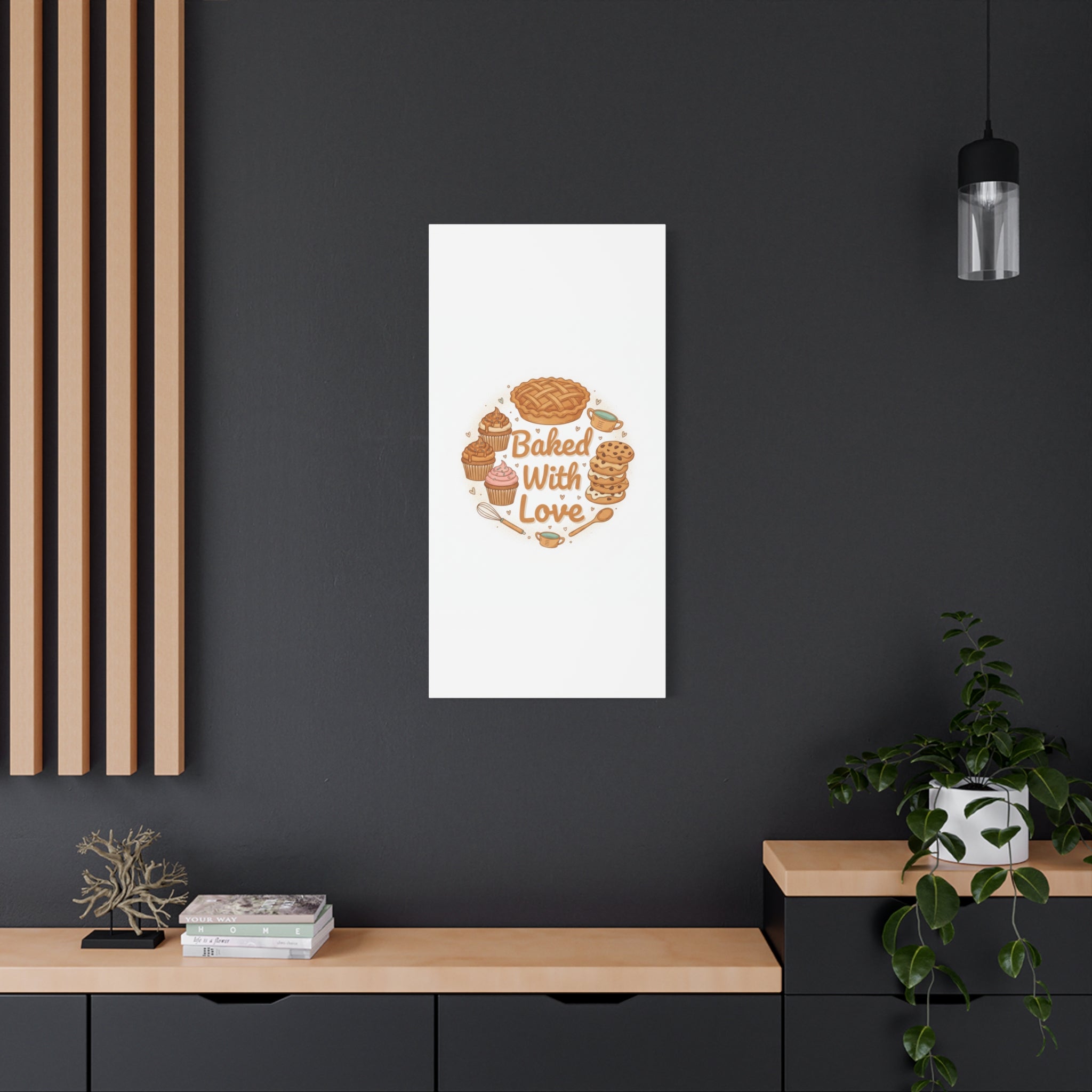 Baked With Love Canvas | Cozy Baking Aesthetic, Flour Power Decor