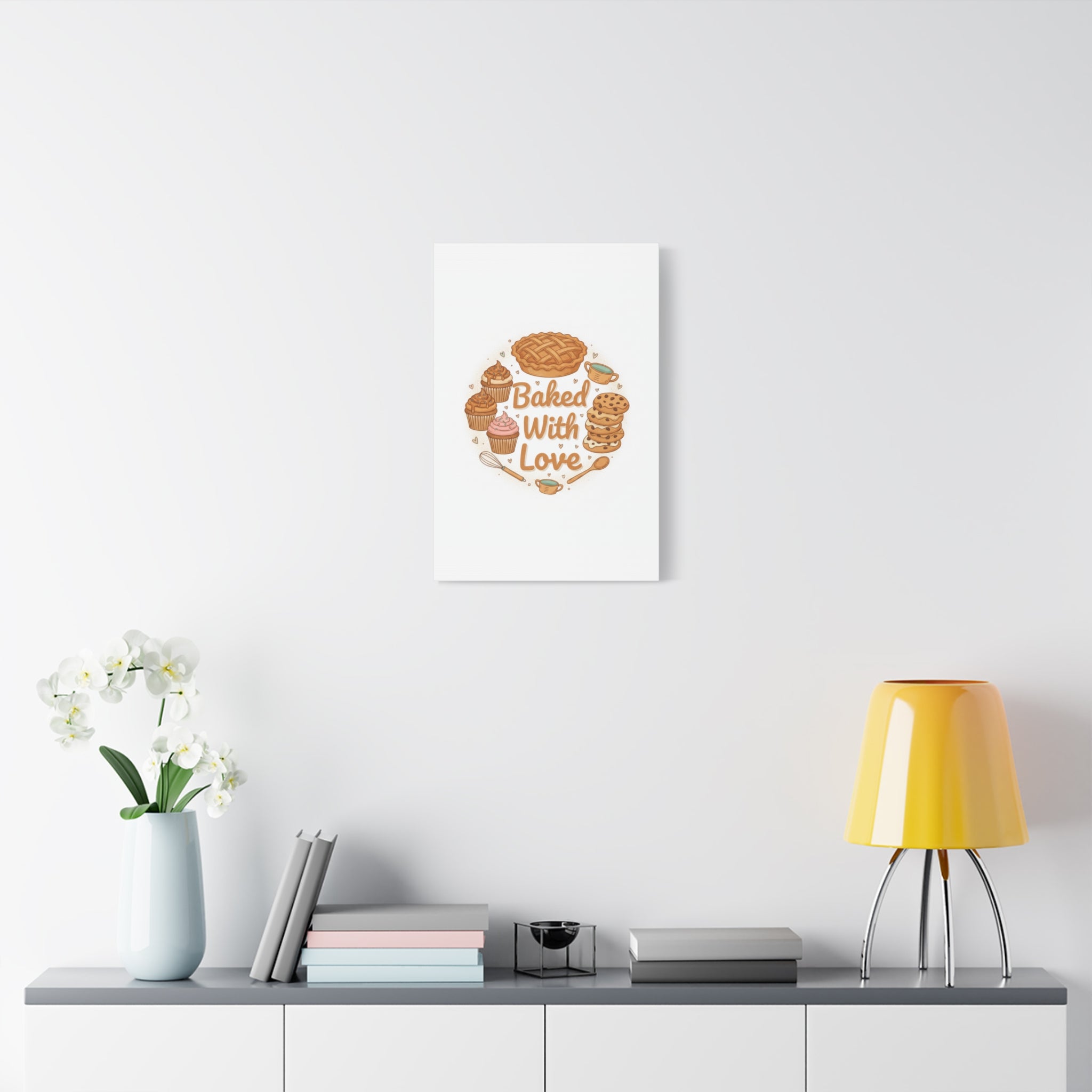 Baked With Love Canvas | Cozy Baking Aesthetic, Flour Power Decor