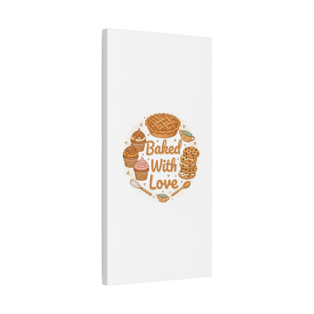Baked With Love Canvas | Cozy Baking Aesthetic, Flour Power Decor