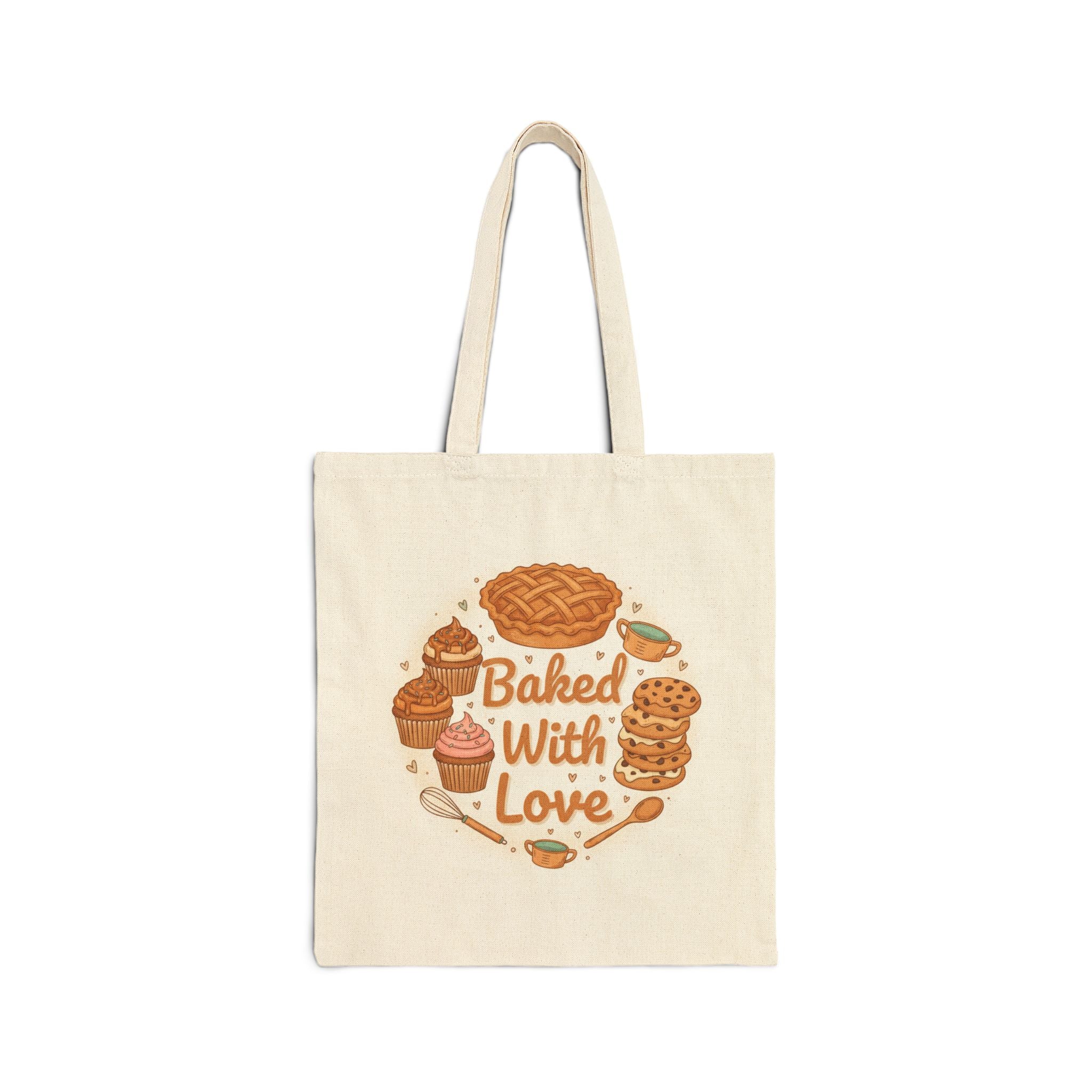 Baker’s Canvas Tote Bag — “Bake All Your Things” Reusable Grocery & Bakery Bag