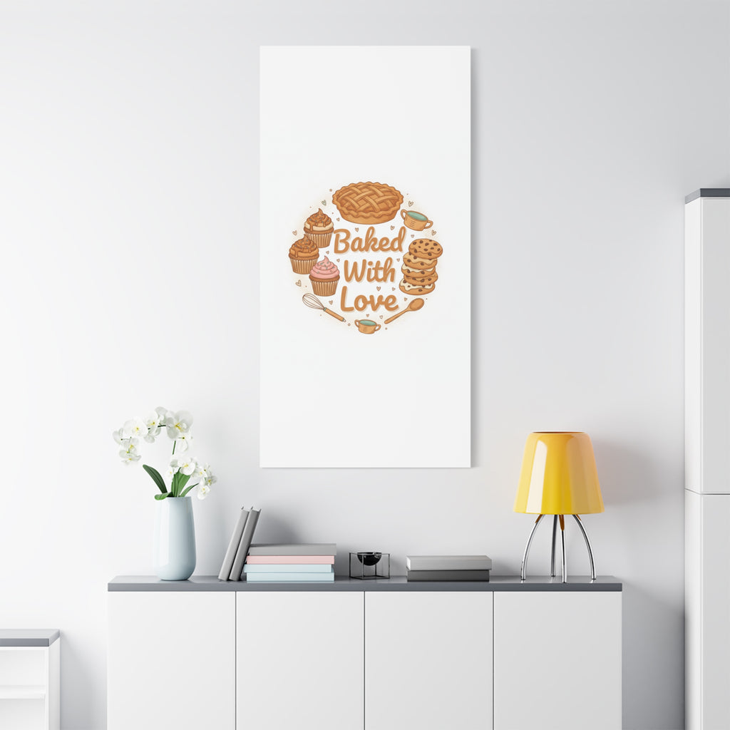 Baked With Love Canvas | Cozy Baking Aesthetic, Flour Power Decor