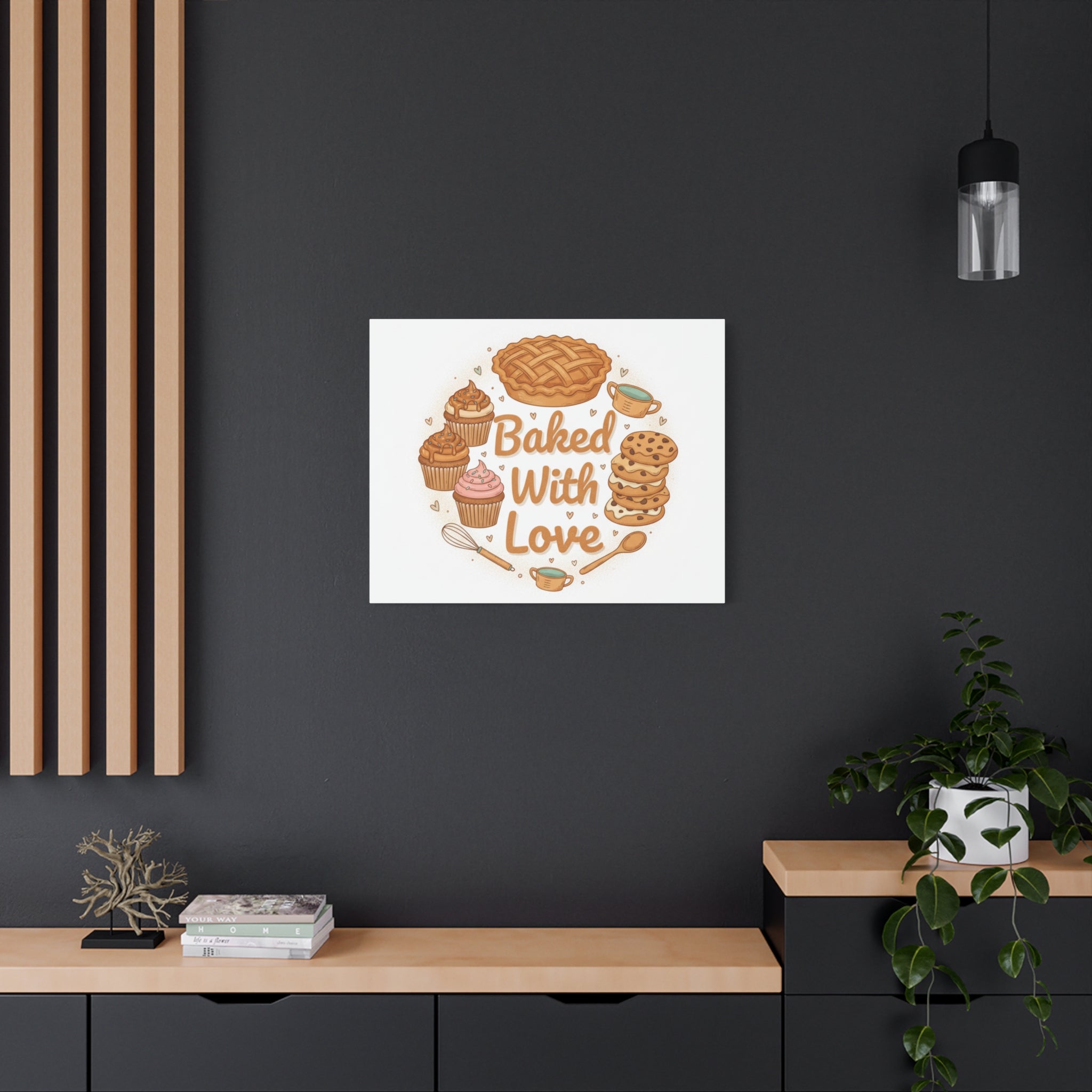 Baked With Love Canvas | Cozy Baking Aesthetic, Flour Power Decor